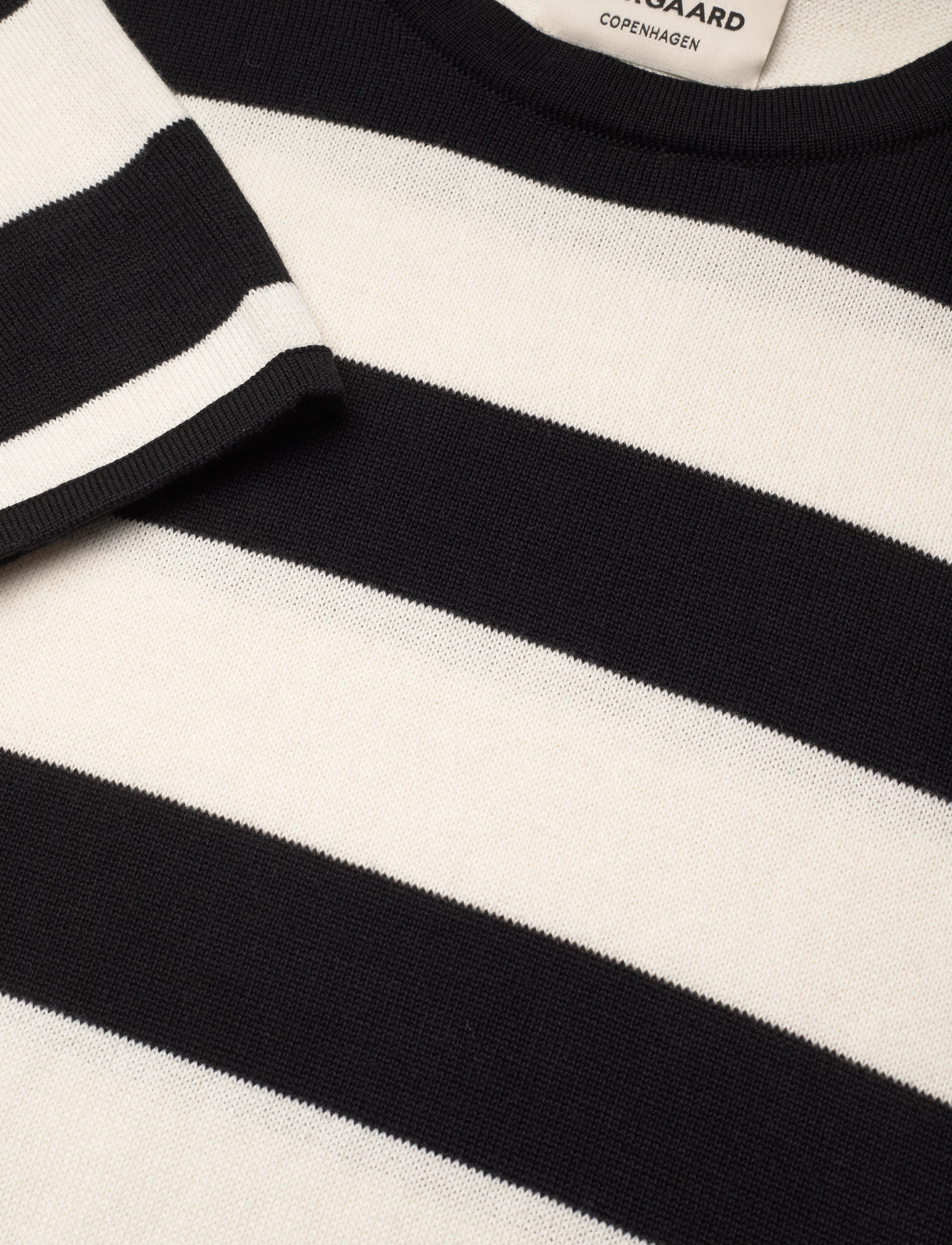 Mads Nørgaard - Tight Cotton Ivy Knit - black/vanilla ice - 2
