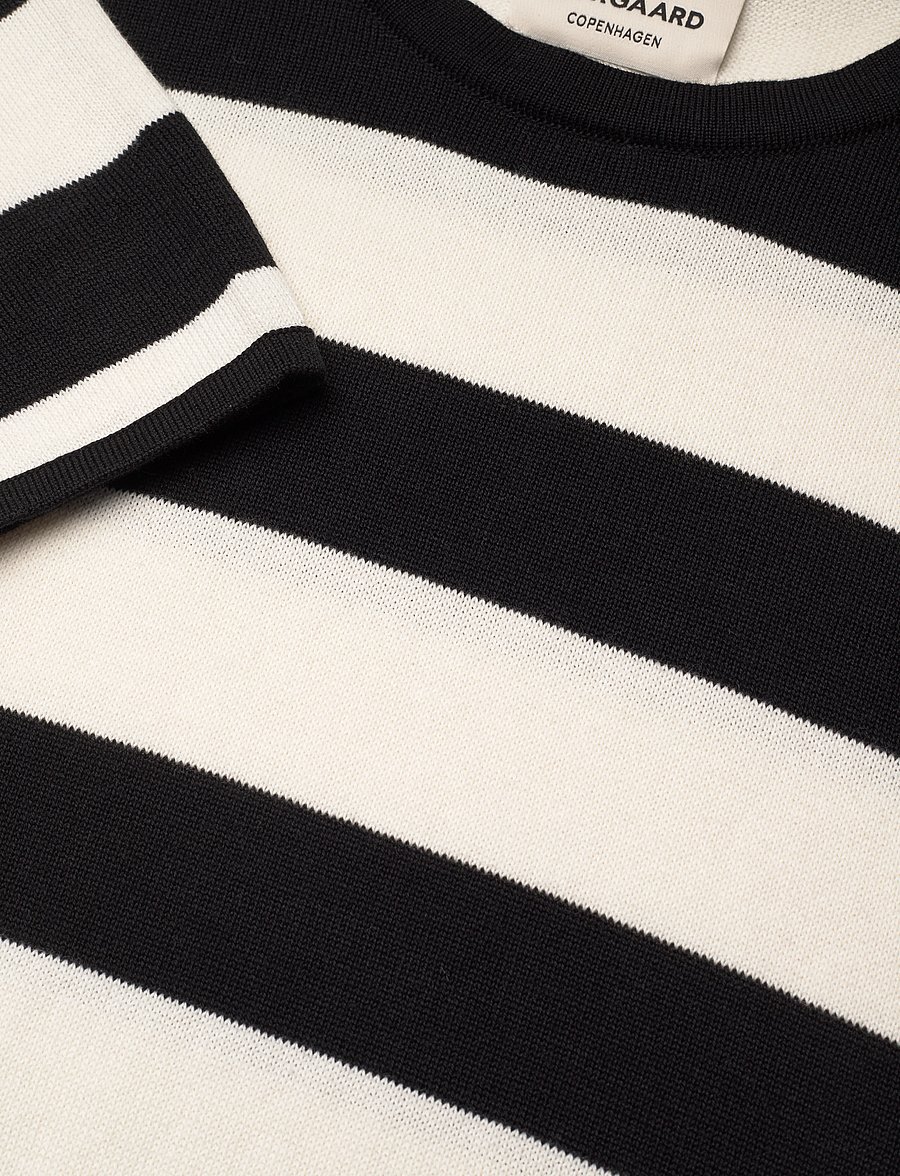 Mads Nørgaard - Tight Cotton Ivy Knit - black/vanilla ice - 2