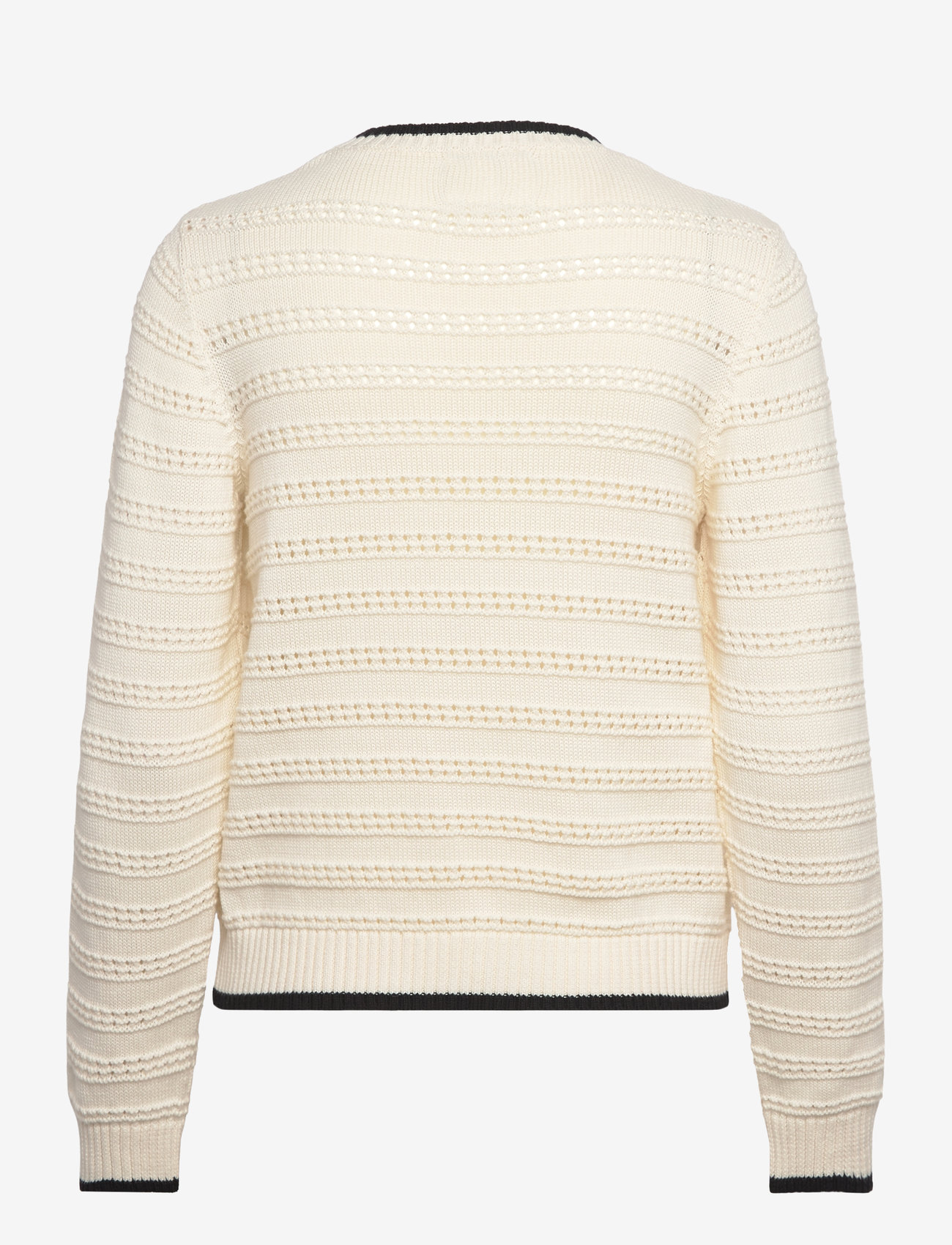 Mads Nørgaard - Tight Cotton Ingrid Knit - sviitrid - black/vanilla ice - 1