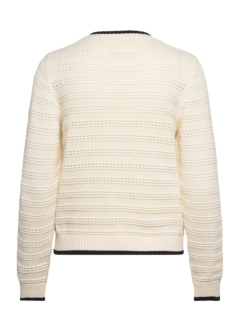 Mads Nørgaard - Tight Cotton Ingrid Knit - sviitrid - black/vanilla ice - 1