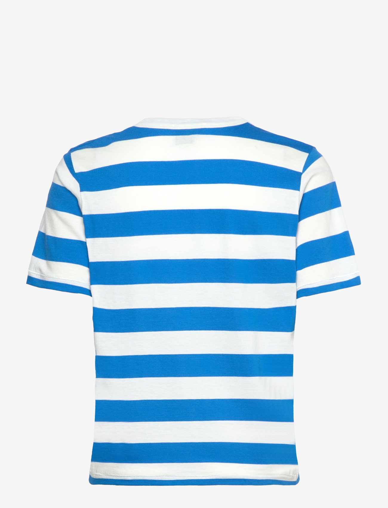 Mads Nørgaard - Single Organic Grace Tee - efterårstøj - skydiver/white alyssum - 1