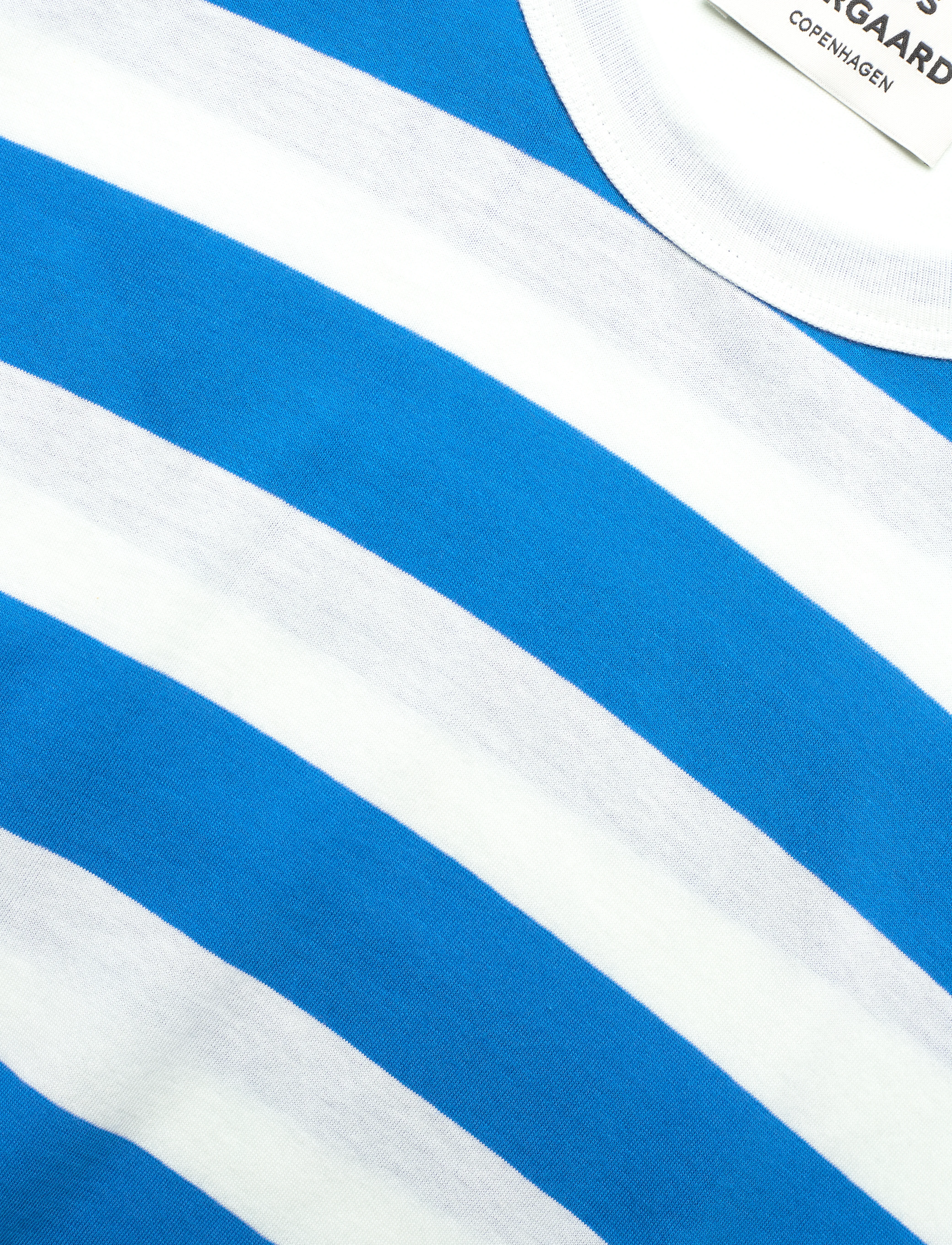 Mads Nørgaard - Single Organic Grace Tee - t-shirt & tops - skydiver/white alyssum - 2