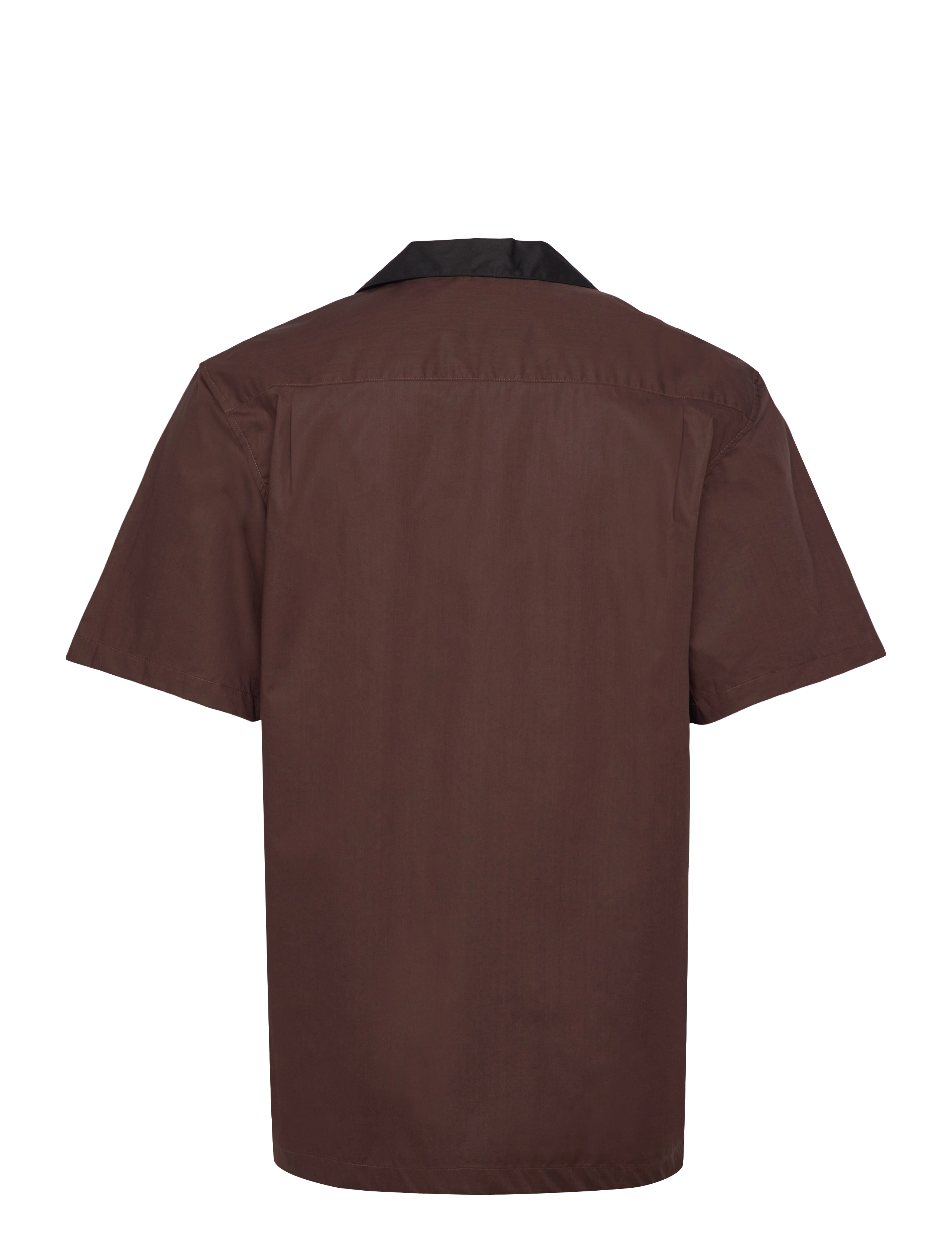 Mads Nørgaard - Organic Cotton Poplin Kenji Shirt SS - krótki rękaw - chicory coffee - 1