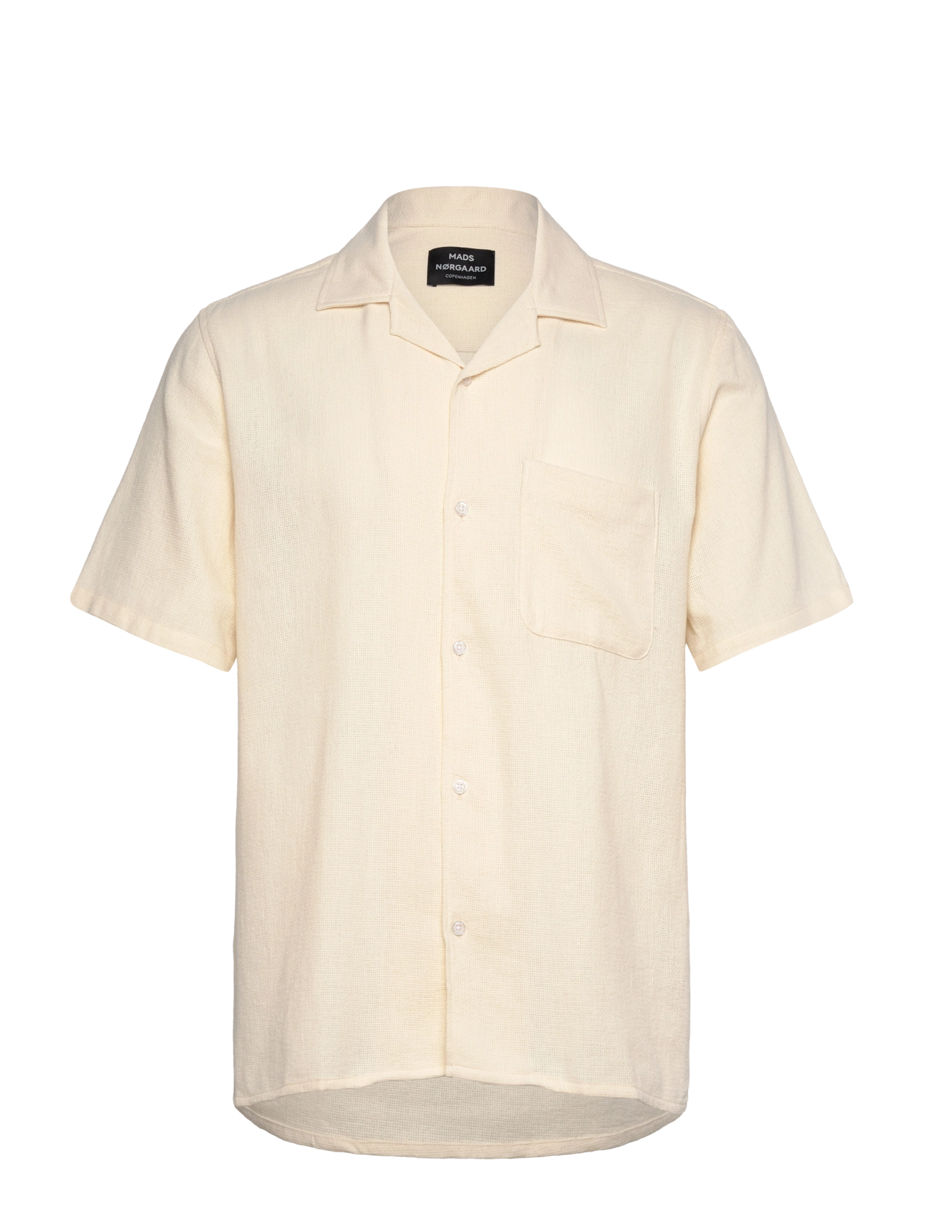 Mads Nørgaard Texture Kenji Shirt SS - Clothing - VANILLA ICE / cream