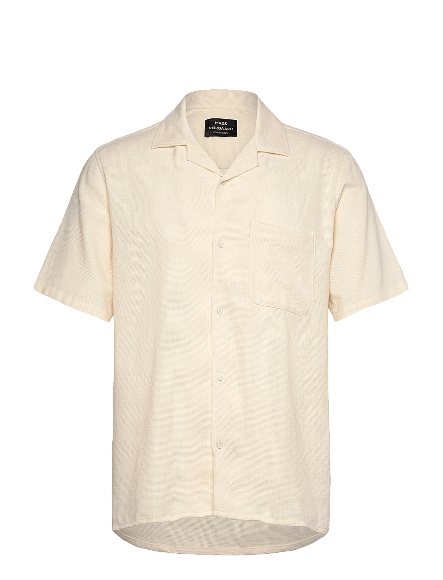 Mads Nørgaard - Texture Kenji Shirt SS - vanilla ice - 0