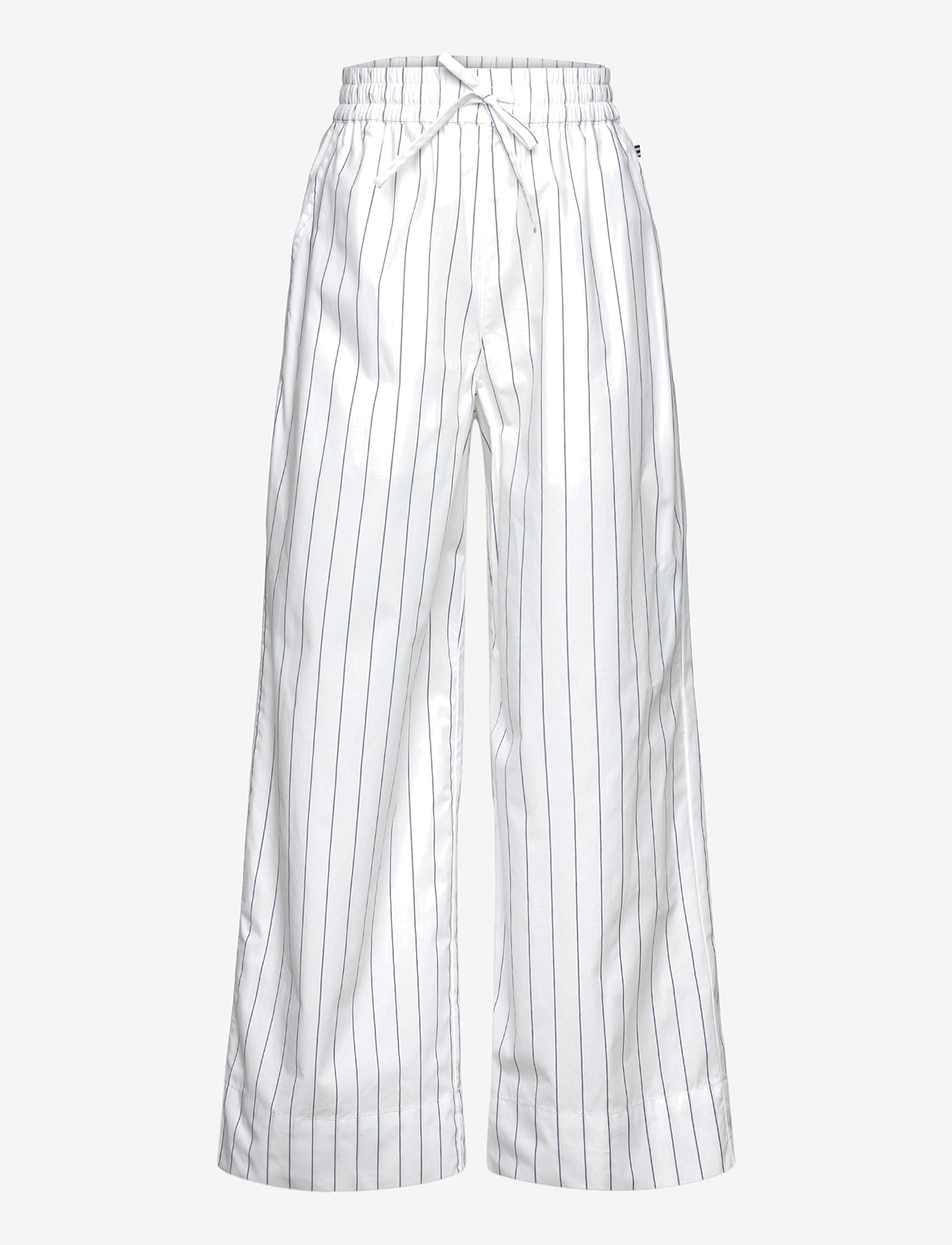 Mads Nørgaard - Crisp Poplin Pipa Pants - herbstliche kleidung - pinstripe/parisian night - 0