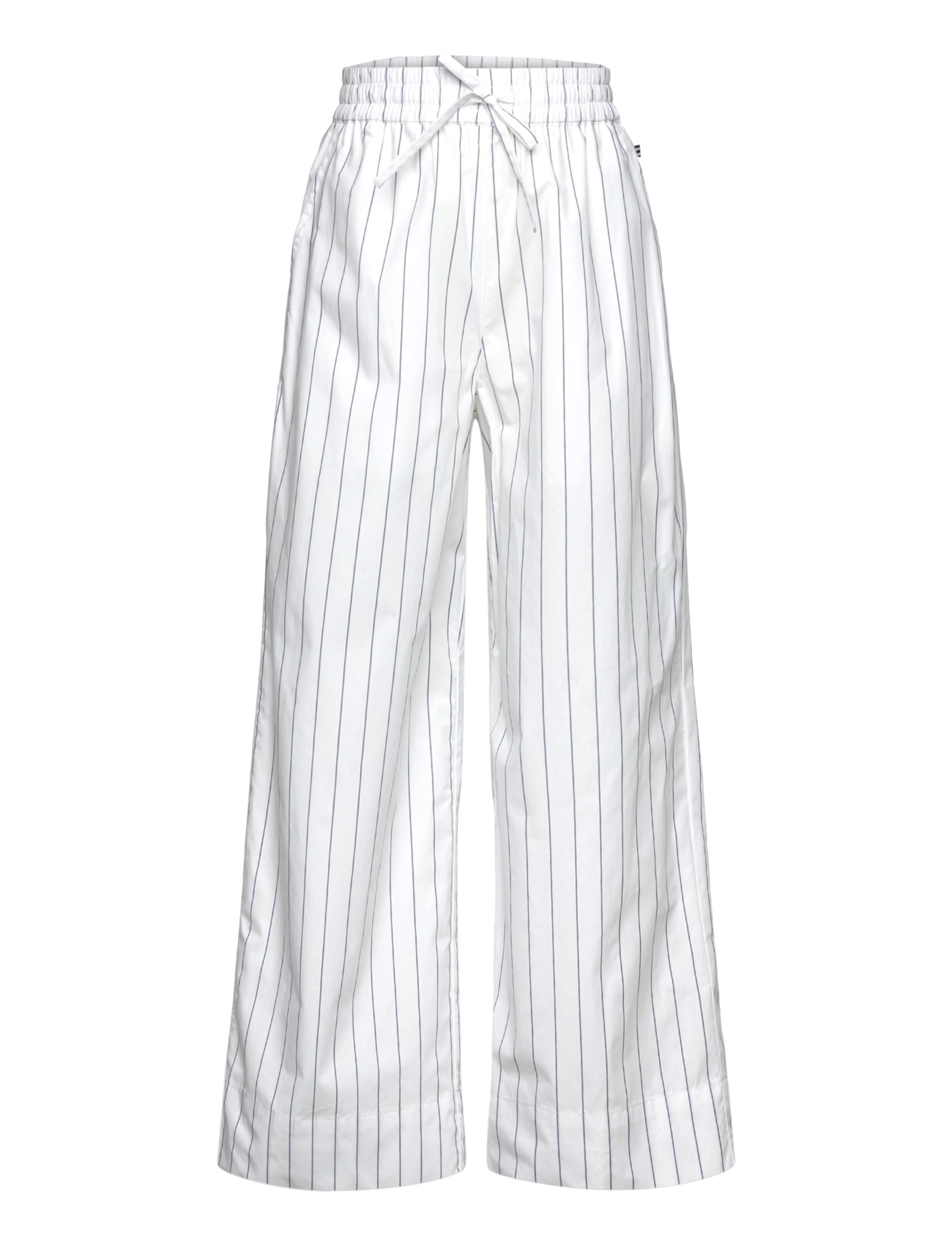 Mads Nørgaard Crisp Poplin Pipa Pants - Underdele - PINSTRIPE/PARISIAN NIGHT / white