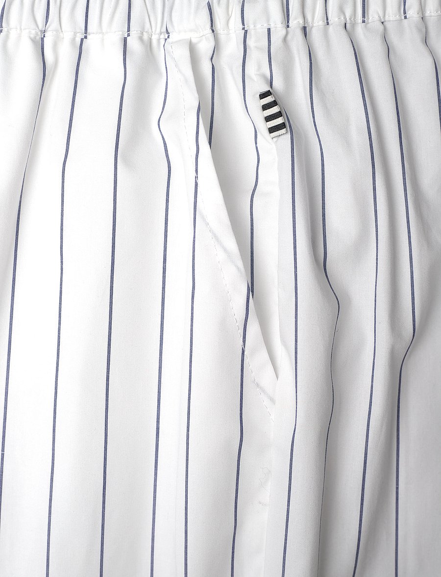 Mads Nørgaard - Crisp Poplin Pipa Pants - jogginghosen - pinstripe/parisian night - 2