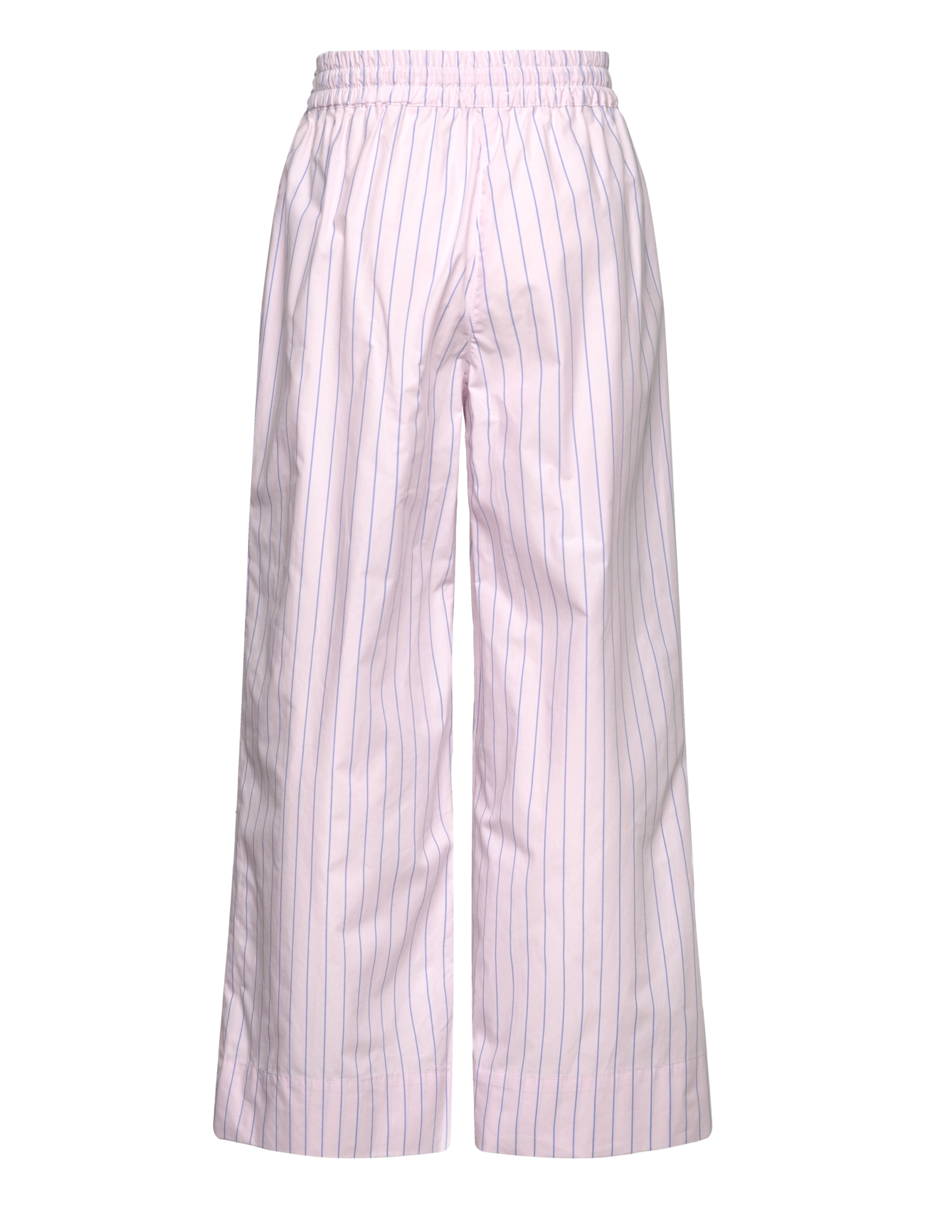 Mads Nørgaard - Crisp Poplin Pipa Pants - pinstripe/parfait pink - 1