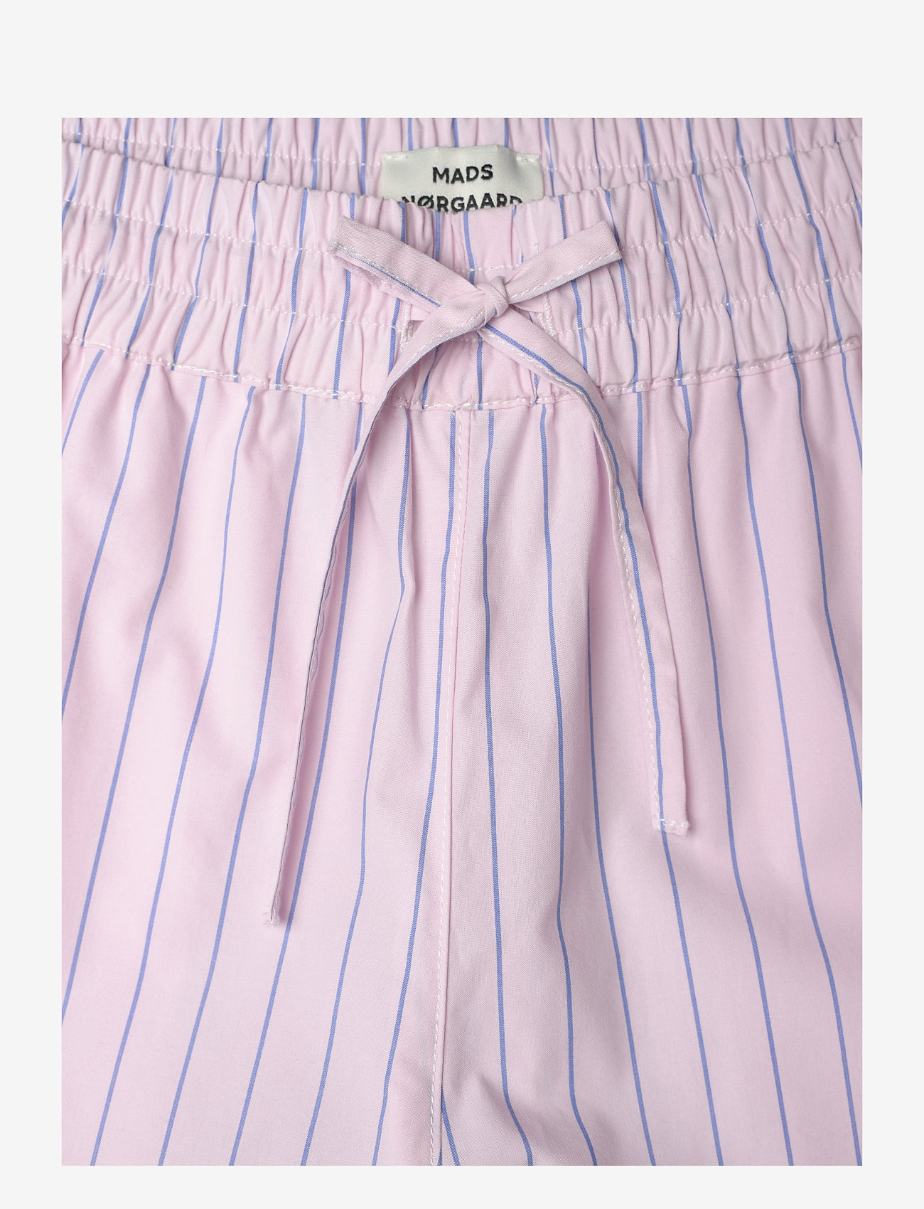 Mads Nørgaard - Crisp Poplin Pipa Pants - dressipüksid - pinstripe/parfait pink - 2