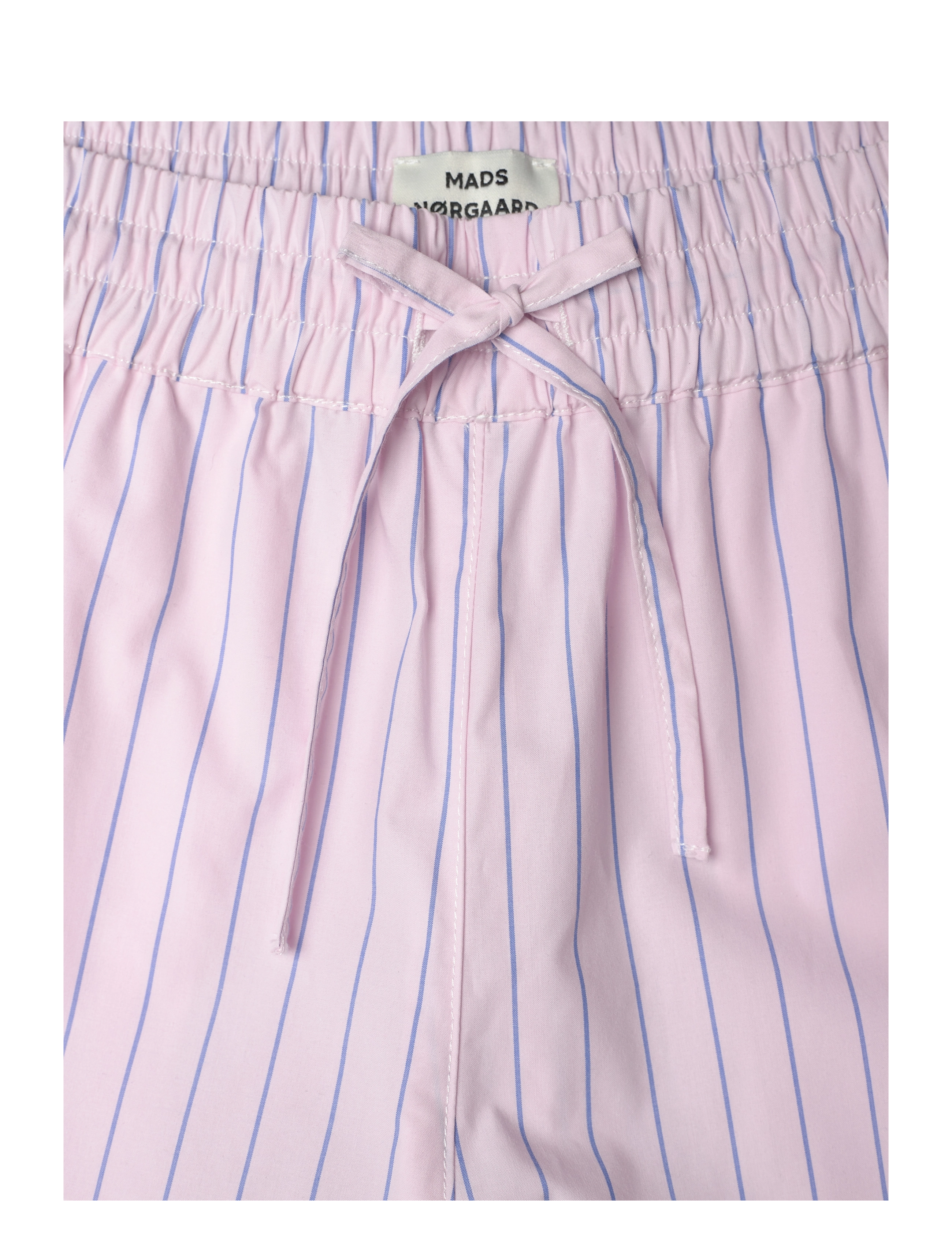 Mads Nørgaard - Crisp Poplin Pipa Pants - pinstripe/parfait pink - 2