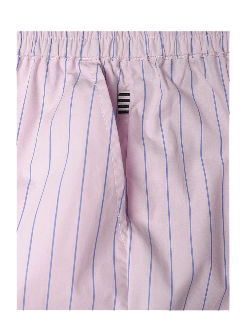 Mads Nørgaard - Crisp Poplin Pipa Pants - dressipüksid - pinstripe/parfait pink - 3