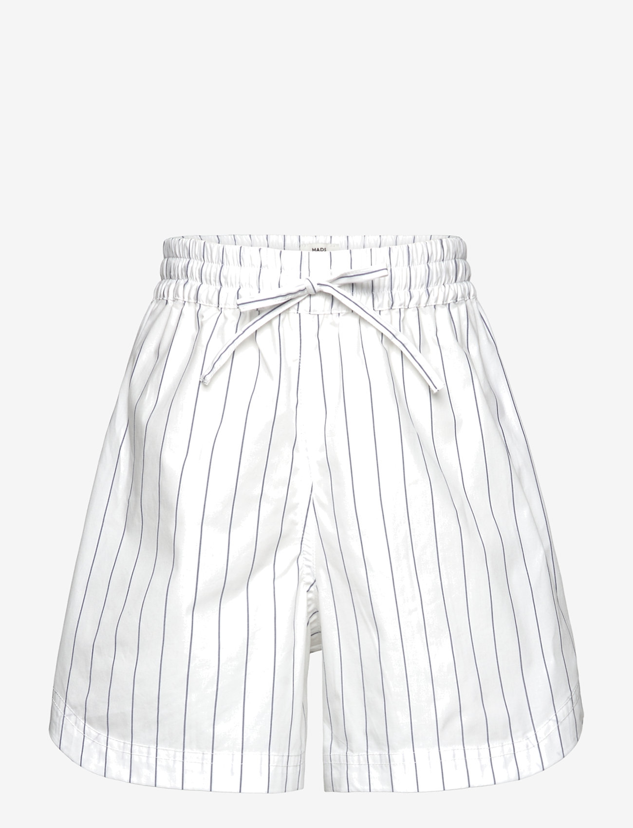 Mads Nørgaard - Crisp Poplin Pio Shorts - casual shorts - pinstripe/parisian night - 0