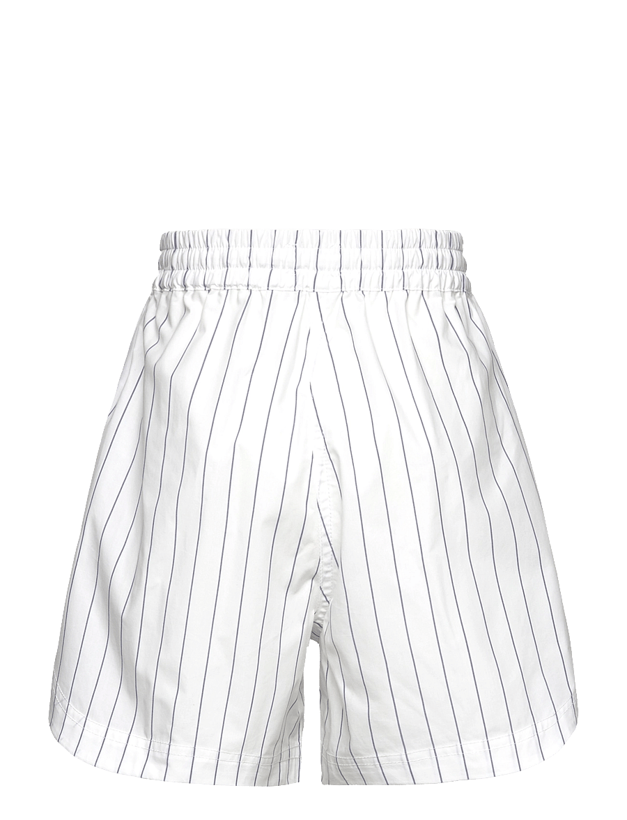 Mads Nørgaard - Crisp Poplin Pio Shorts - casual shorts - pinstripe/parisian night - 1