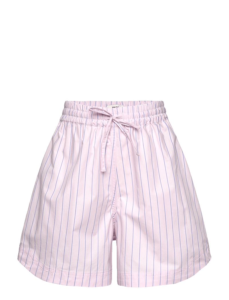 Mads Nørgaard - Crisp Poplin Pio Shorts - lühikesed vabaajapüksid - pinstripe/parfait pink - 0