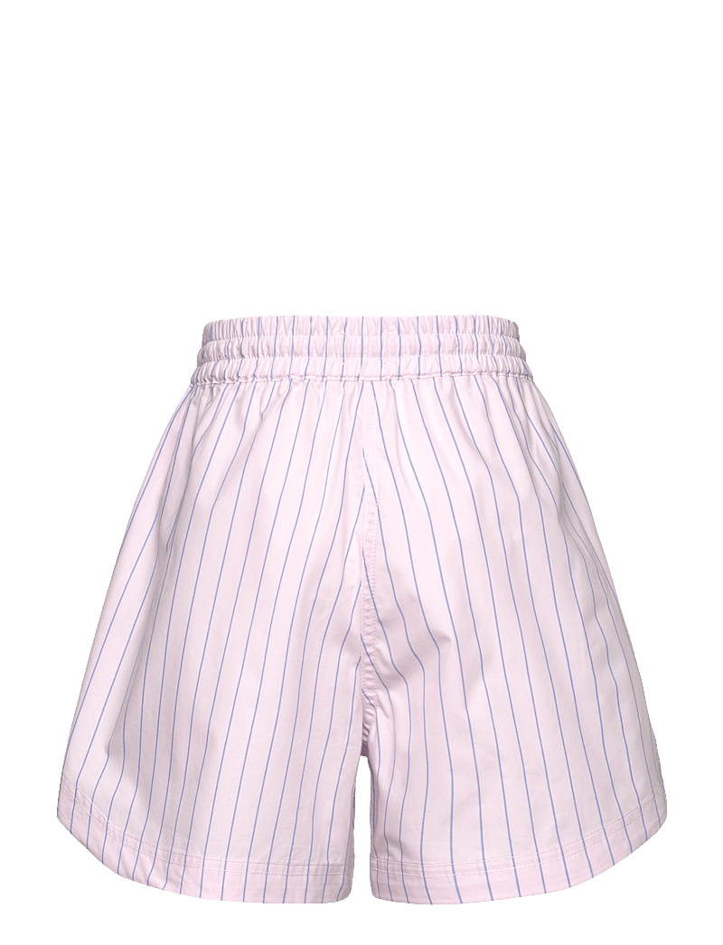 Mads Nørgaard - Crisp Poplin Pio Shorts - lühikesed vabaajapüksid - pinstripe/parfait pink - 1