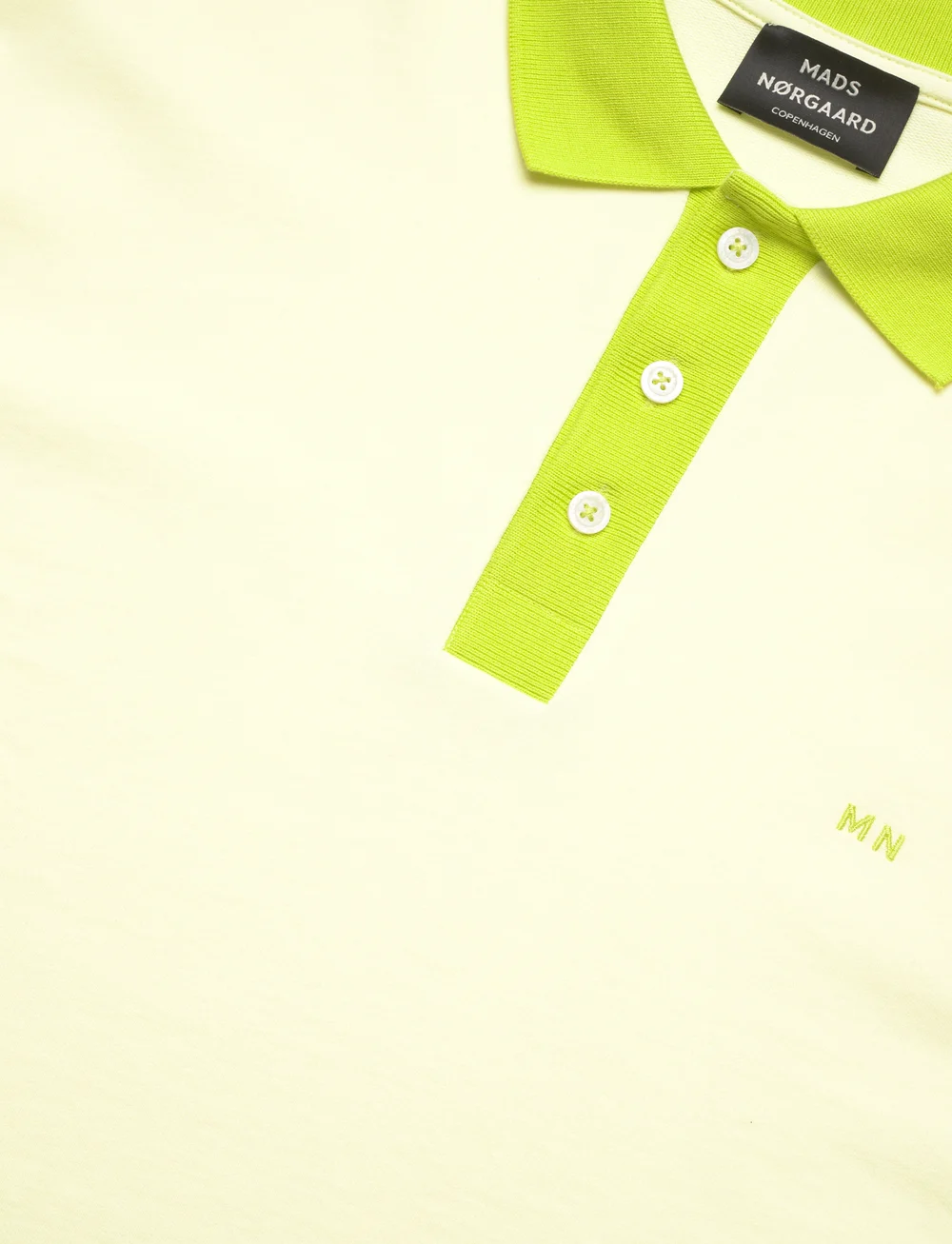 Mads Nørgaard - Light Terry Polo Sweat - pikkade varrukatega polod - tender yellow - 2