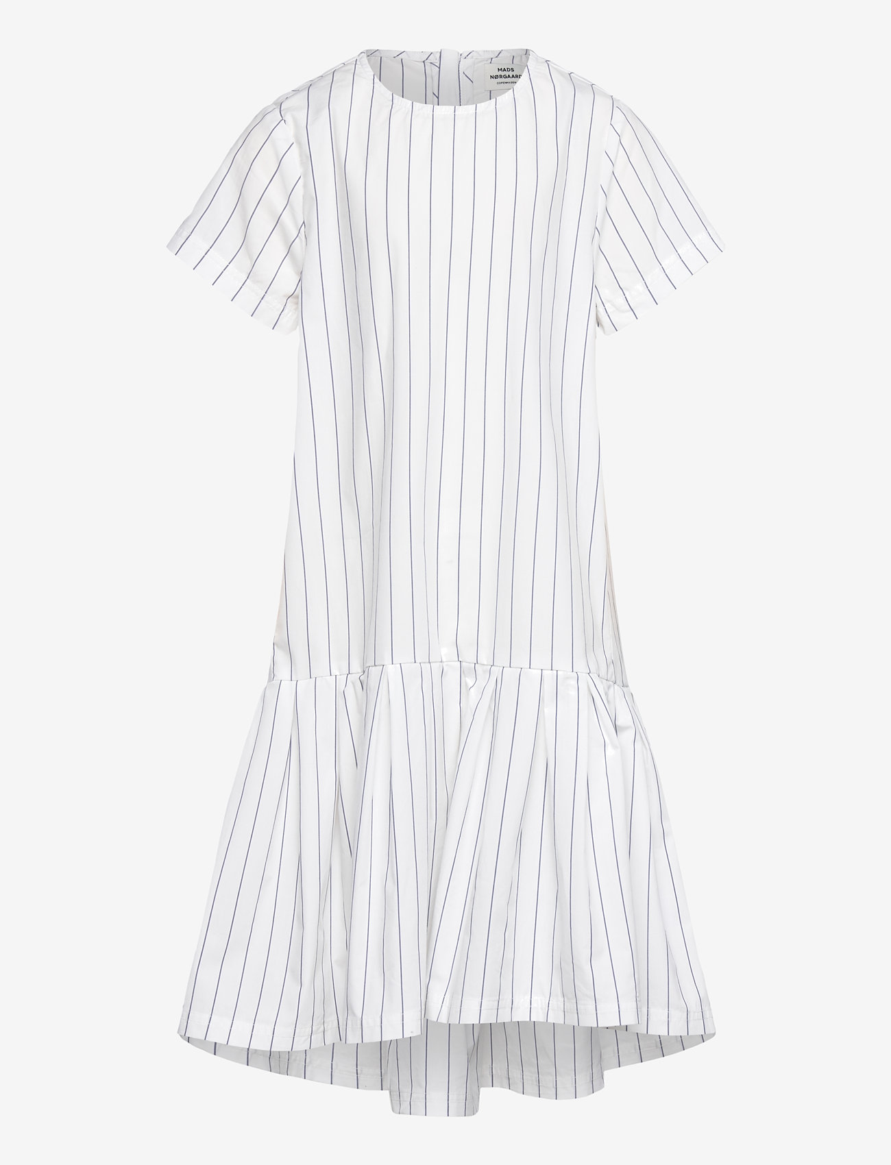 Mads Nørgaard - Crisp Poplin Drastina Dress - lühikeste varrukatega vabaaja kleidid - pinstripe/parisian night - 0