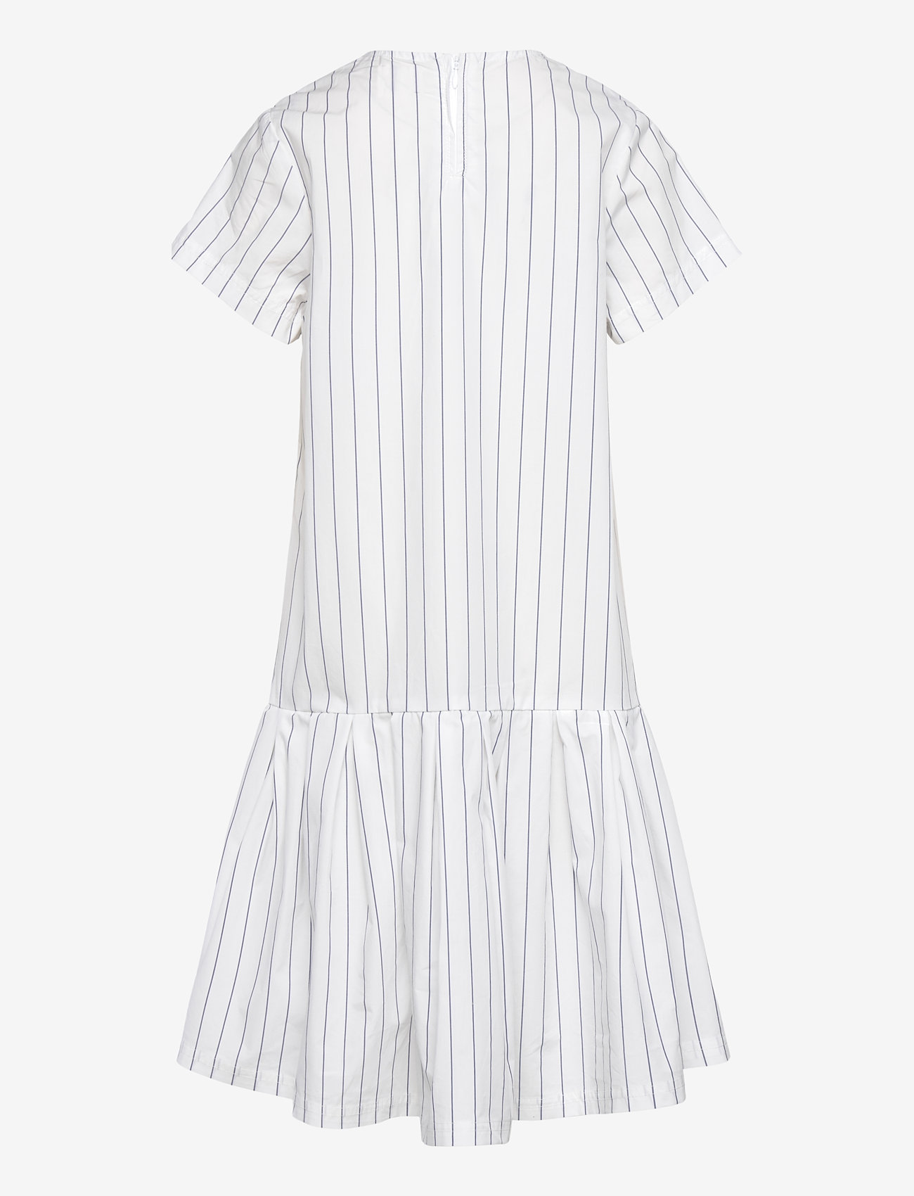 Mads Nørgaard - Crisp Poplin Drastina Dress - lühikeste varrukatega vabaaja kleidid - pinstripe/parisian night - 1