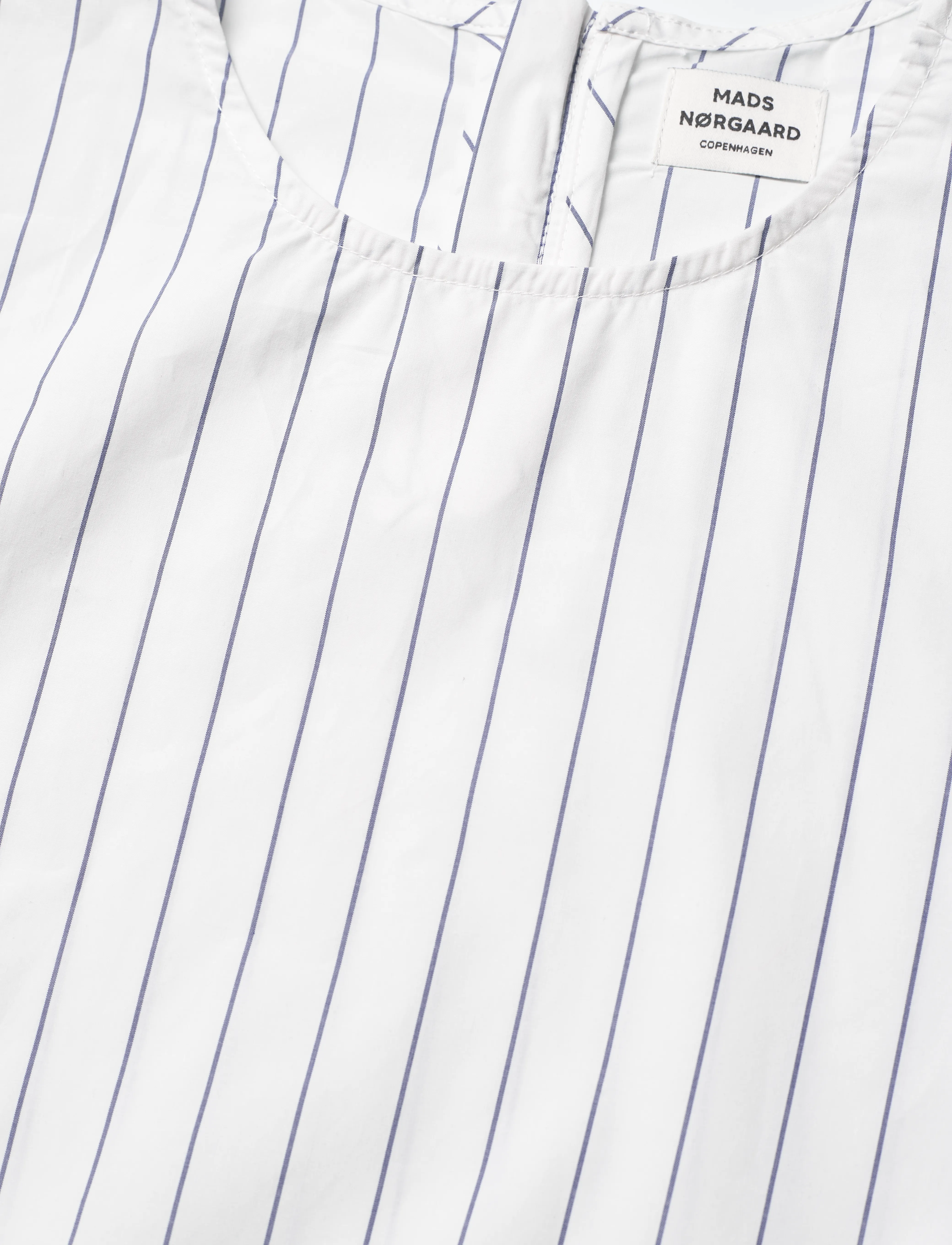 Mads Nørgaard - Crisp Poplin Drastina Dress - klänningar - pinstripe/parisian night - 2
