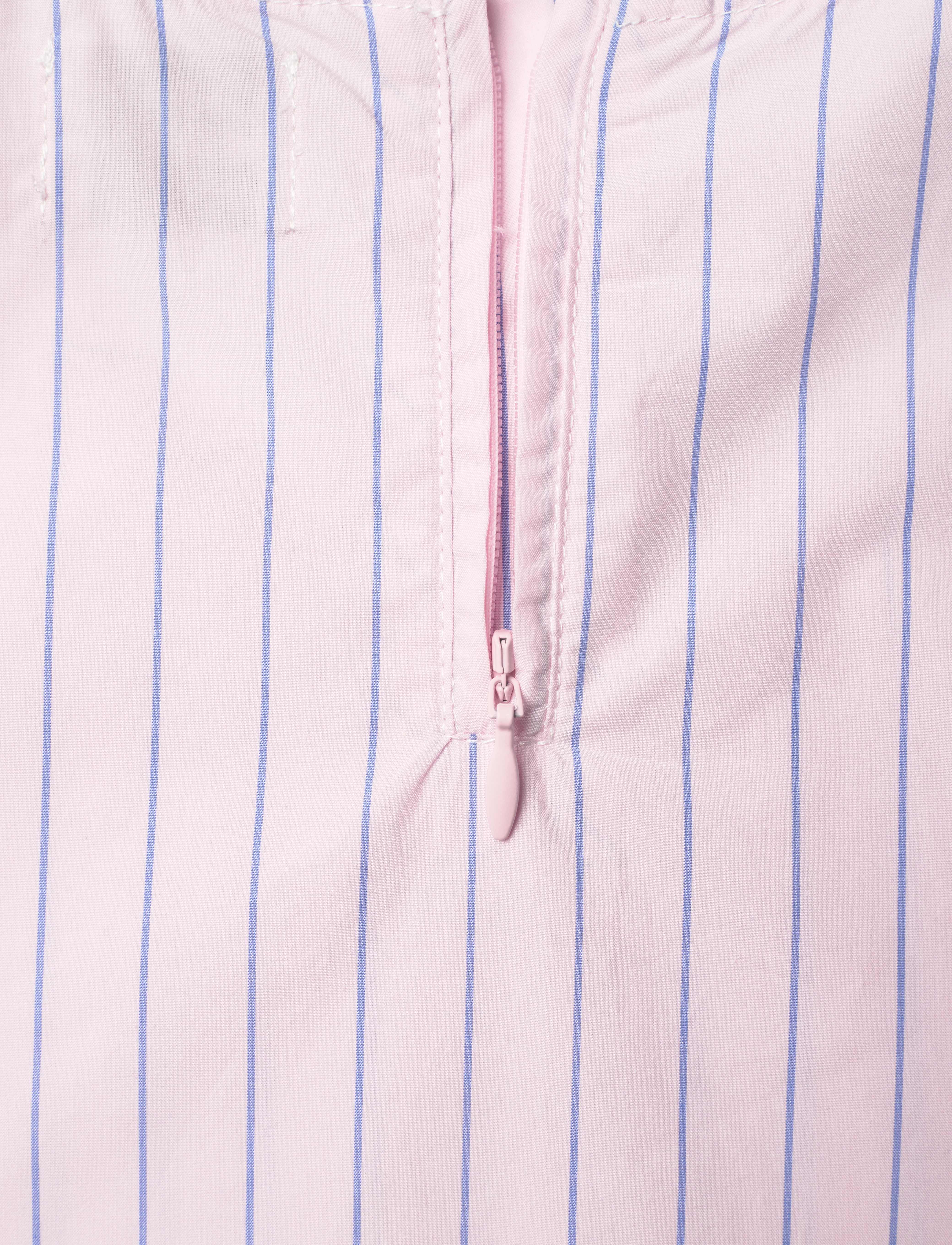Mads Nørgaard - Crisp Poplin Drastina Dress - kortærmede hverdagskjoler - pinstripe/parfait pink - 3