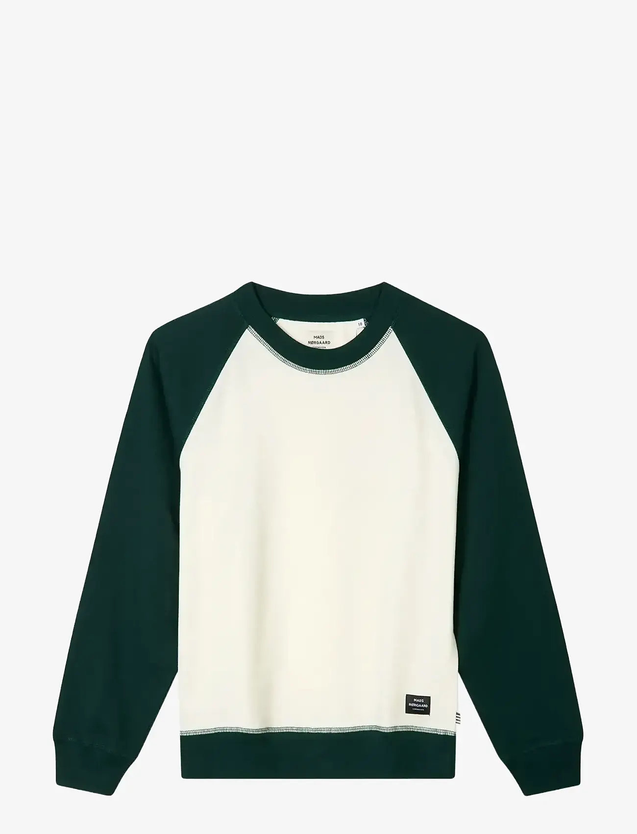 Mads Nørgaard - Light Terry Soliman Sweatshirt - vanilla ice/pine grove - 0