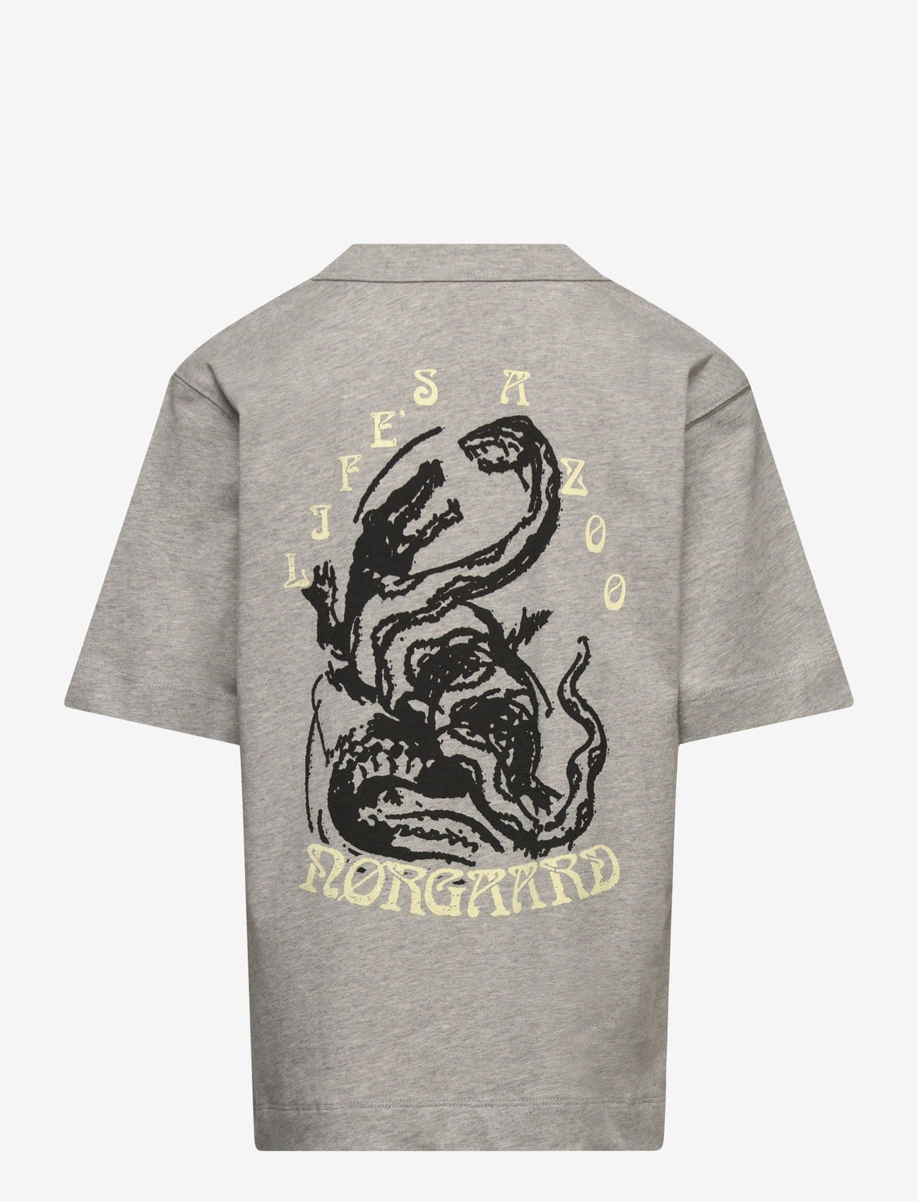 Mads Nørgaard - Dry Single Theo Tee - stutterma bolir - light grey melange - 1