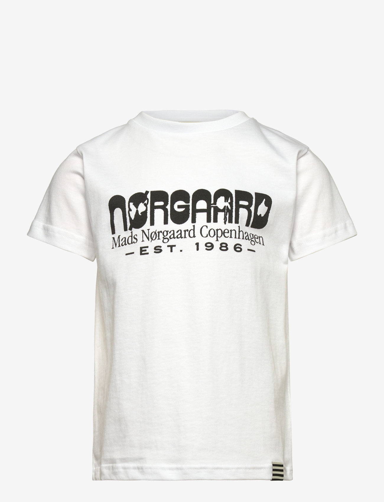 Mads Nørgaard - Printed Tee Thorlino Tee - kortærmede t-shirts - white - 0