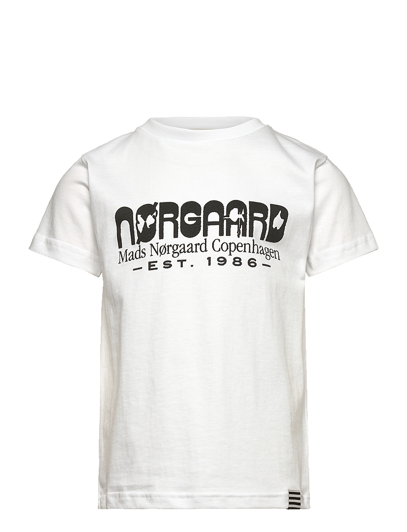 Mads Nørgaard - Printed Tee Thorlino Tee - lühikeste varrukatega t-särgid - white - 0