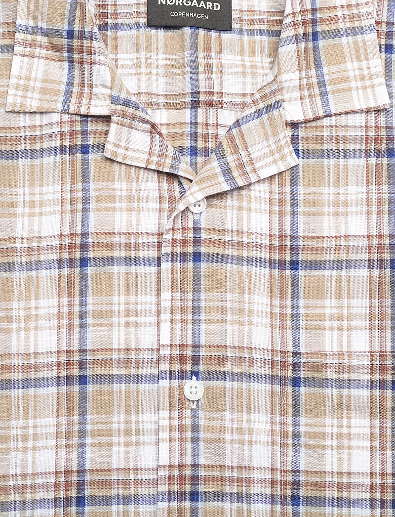 Mads Nørgaard - Loose Cotton Check Kenji Shirt SS - ruudulised särgid - kangaroo check - 2