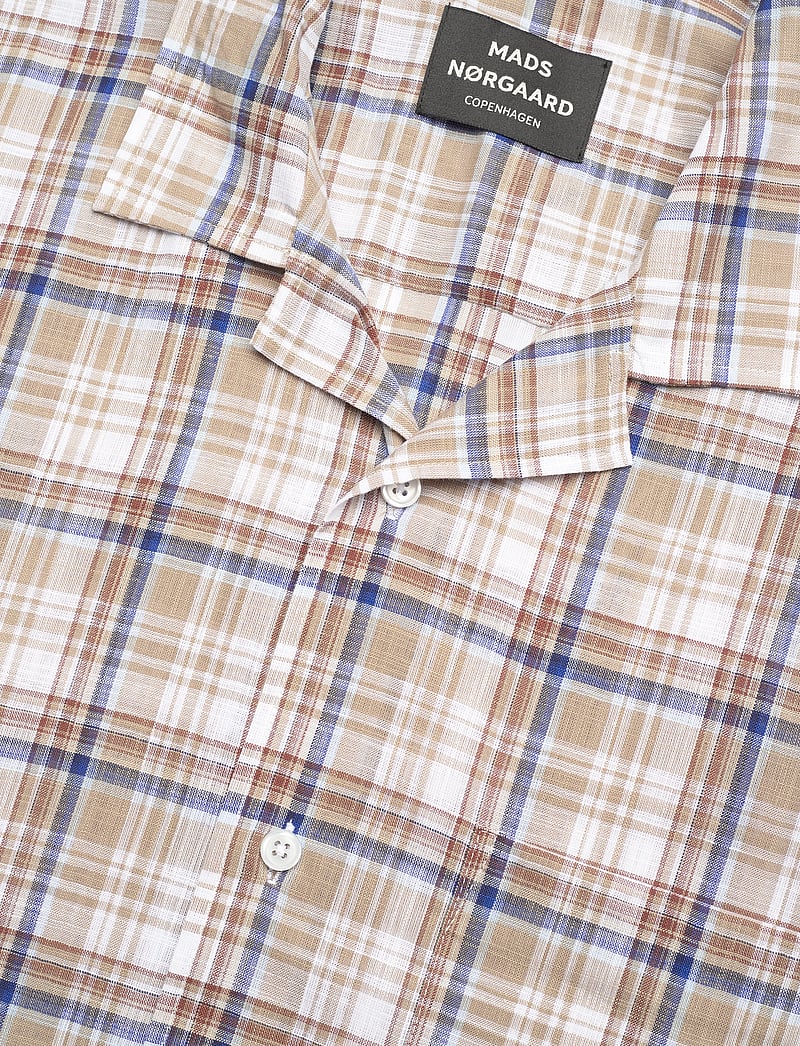 Mads Nørgaard - Loose Cotton Check Kenji Shirt SS - ruudulised särgid - kangaroo check - 3