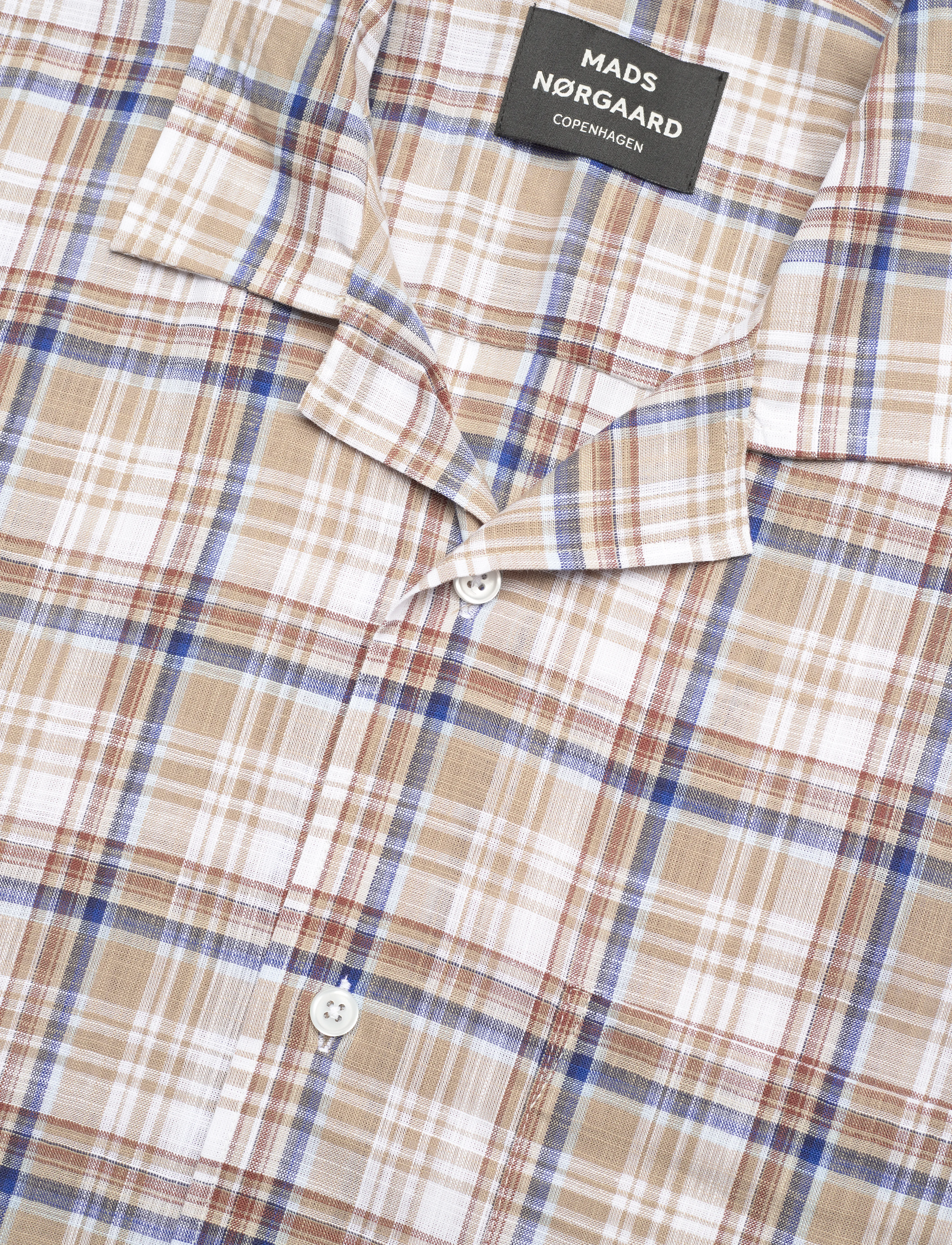 Mads Nørgaard - Loose Cotton Check Kenji Shirt SS - chemises à carreaux - kangaroo check - 3