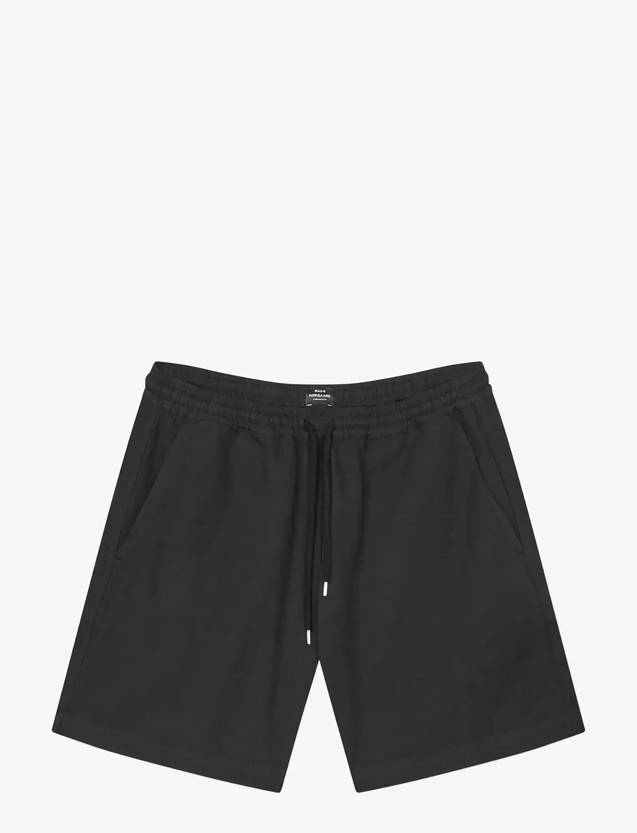 Mads Nørgaard - Dyed Canvas Beach Shorts - casual shorts - black - 0