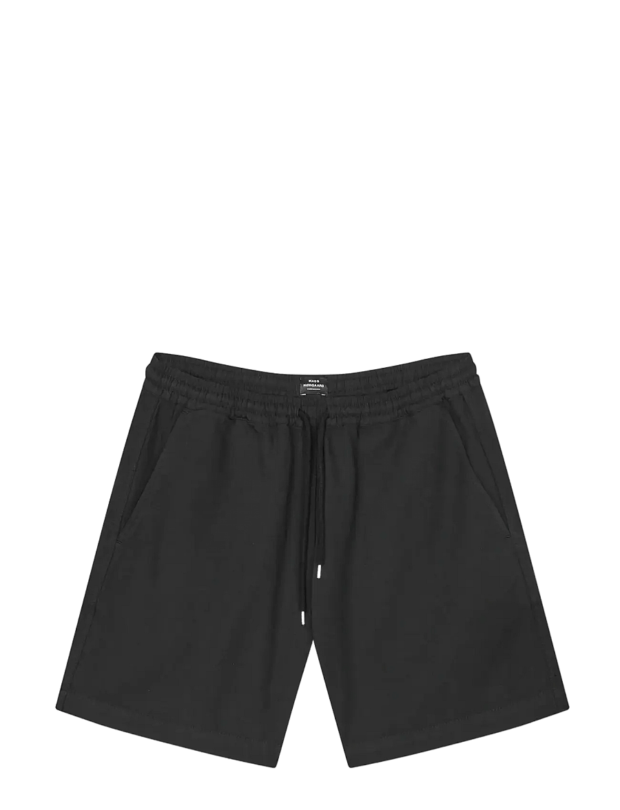 Mads Nørgaard - Dyed Canvas Beach Shorts - casual shorts - black - 0