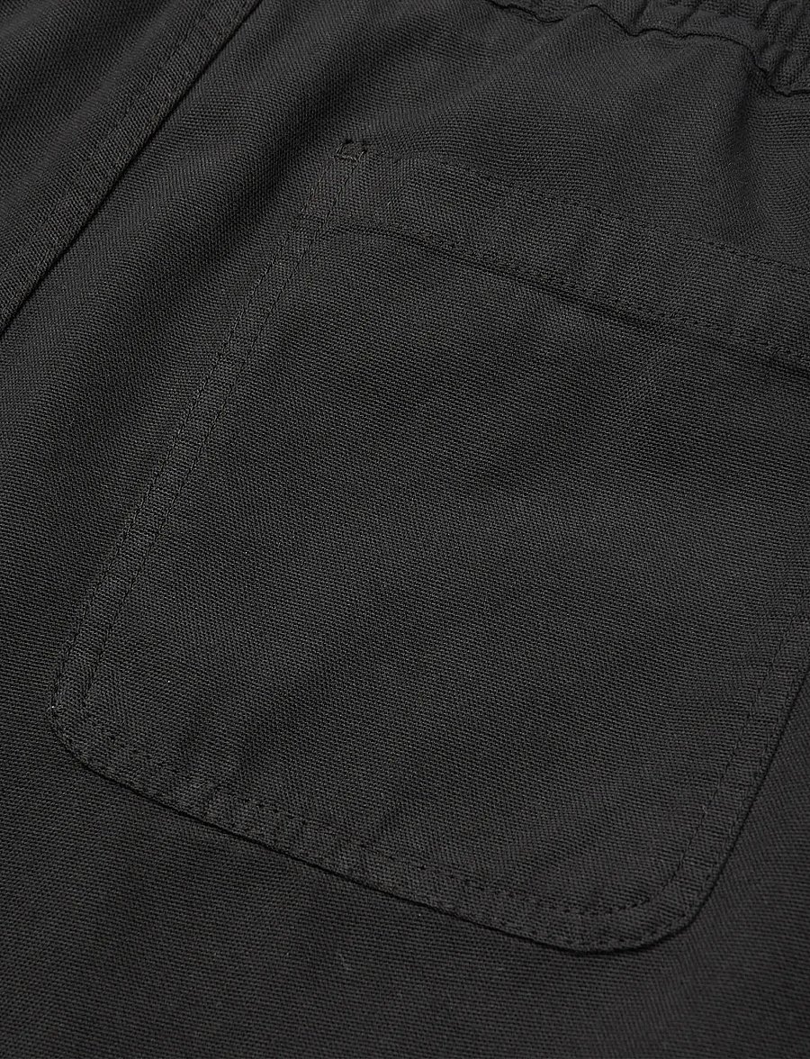 Mads Nørgaard - Dyed Canvas Beach Shorts - casual shorts - black - 1
