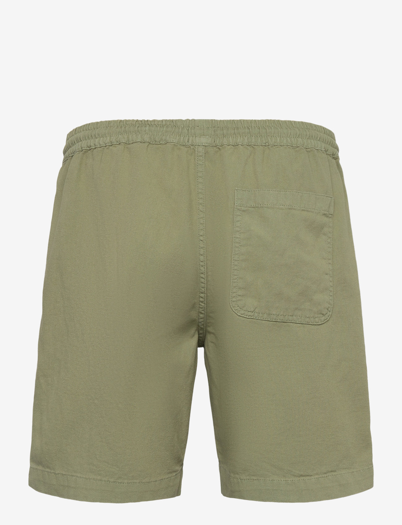 Mads Nørgaard - Dyed Canvas Beach Shorts - casual shorts - oil green - 1