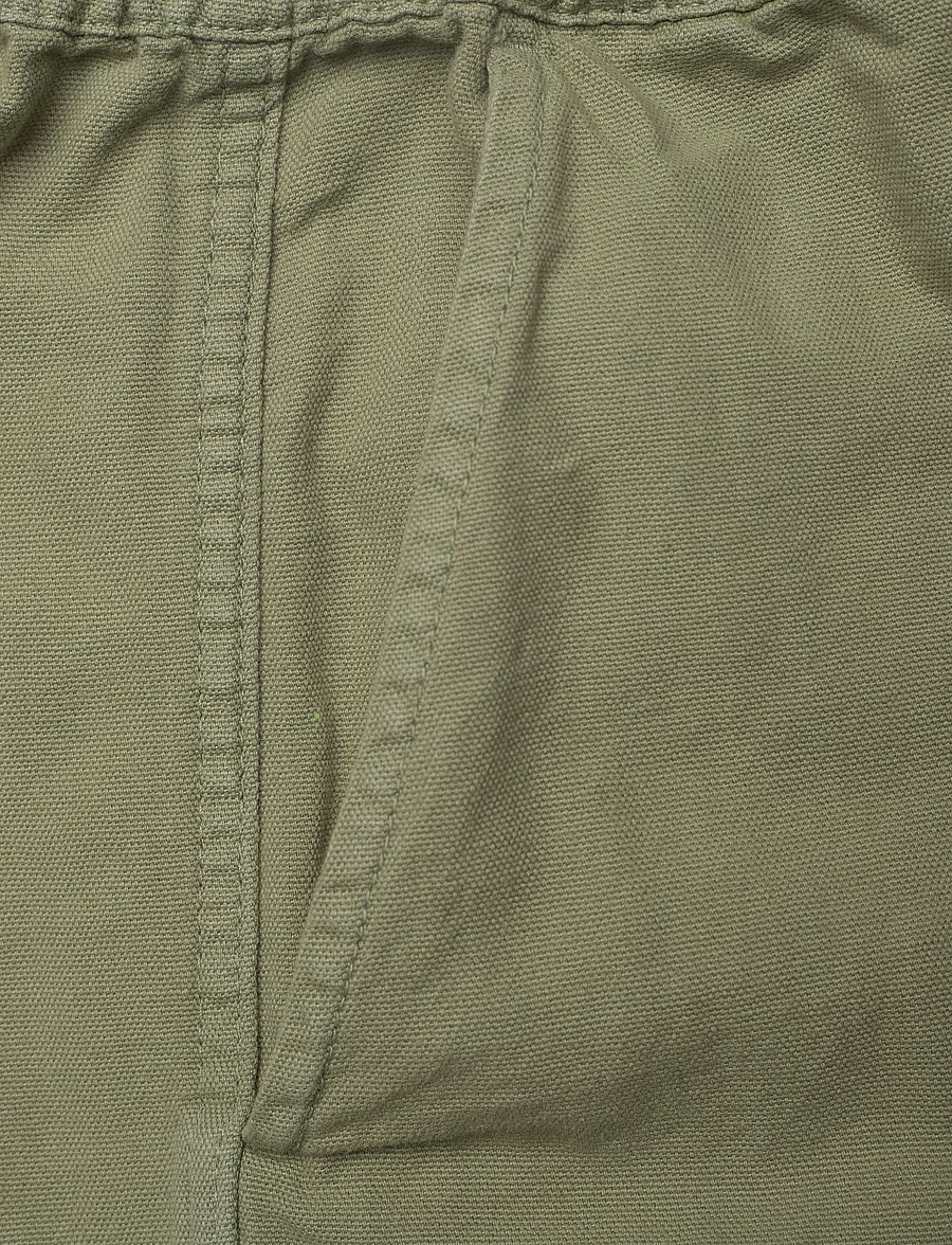 Mads Nørgaard - Dyed Canvas Beach Shorts - casual shorts - oil green - 2