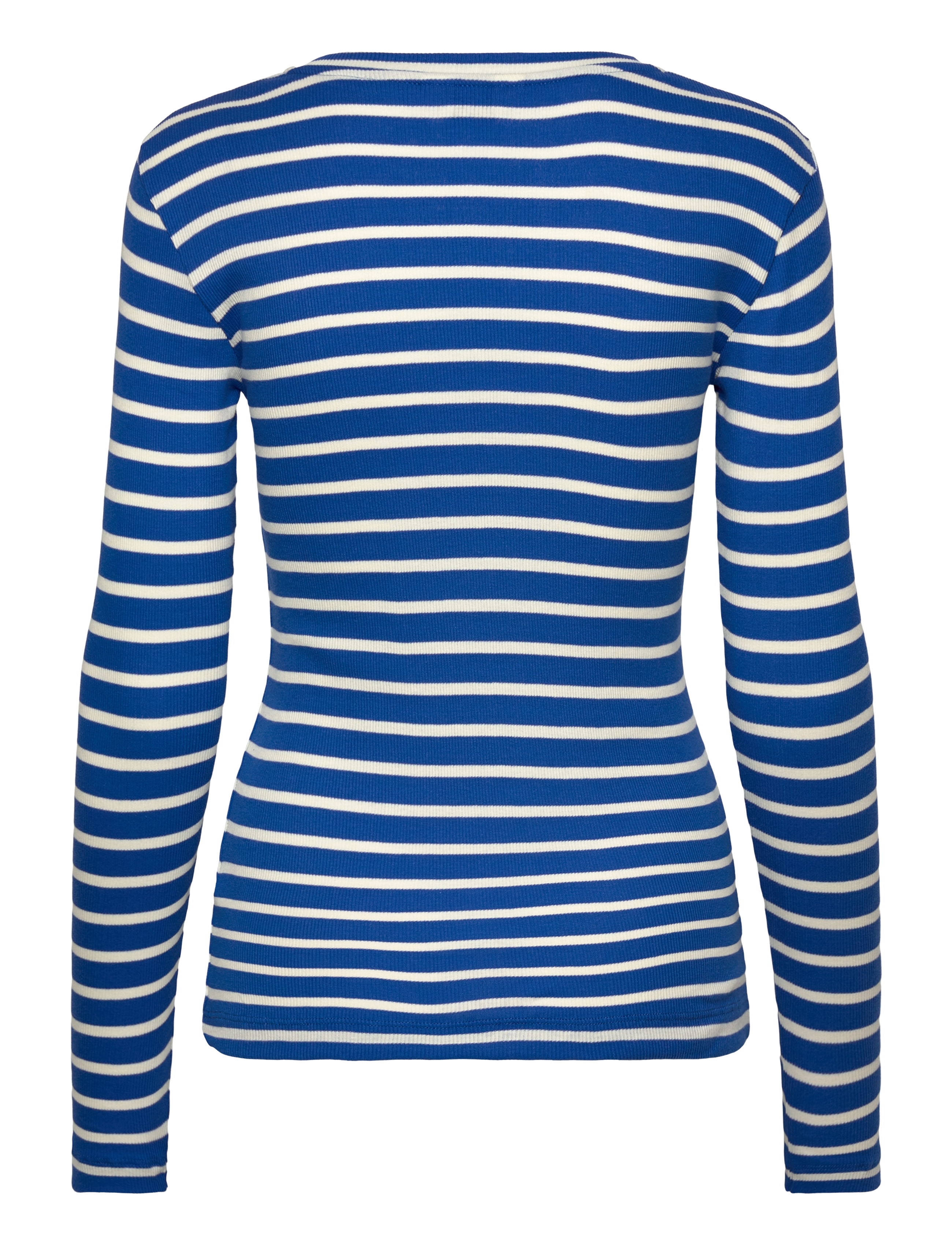 Mads Nørgaard - 2x2 Cotton Stripe Tuba Tee LS - surf the web/vanilla ice - 1