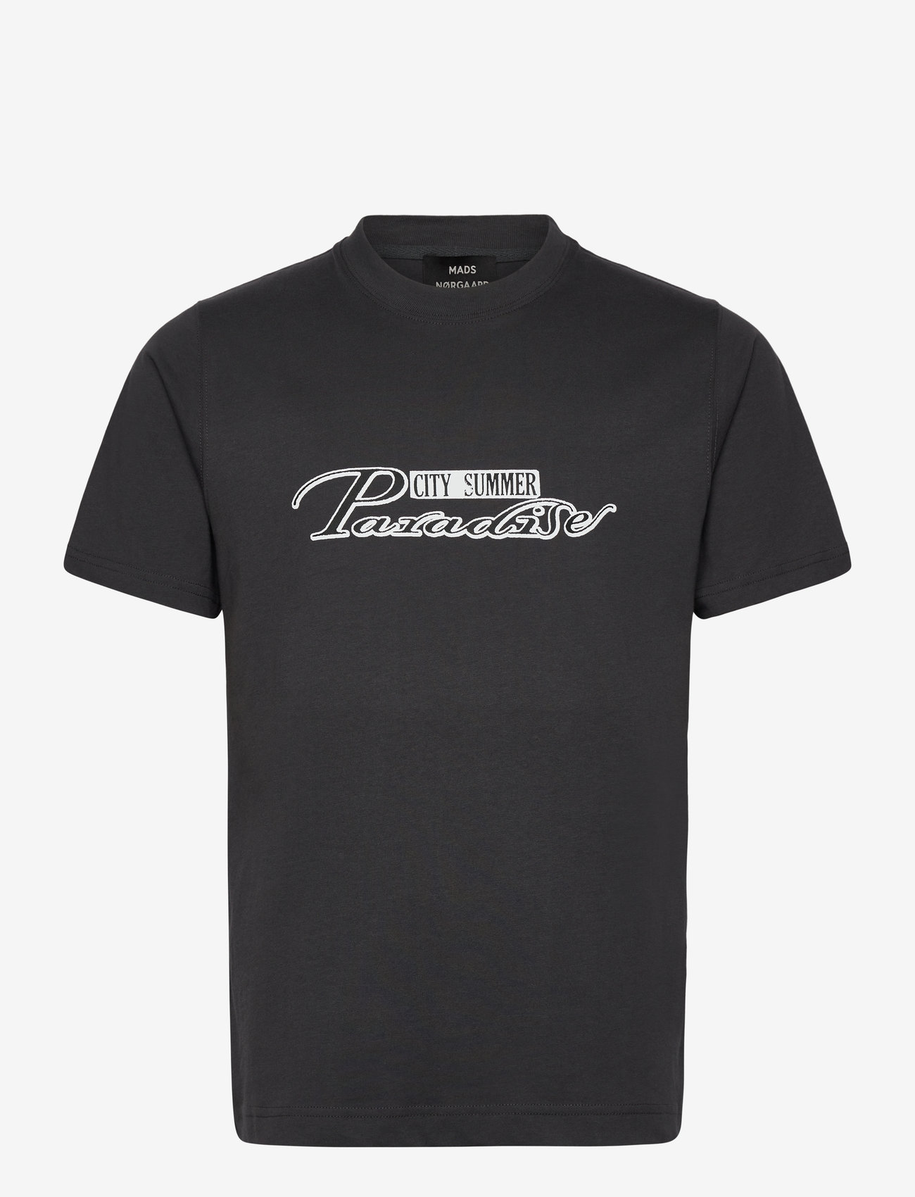 Mads Nørgaard - Cotton Jersey Frode Paradise Tee - lühikeste varrukatega t-särgid - black oyster - 0