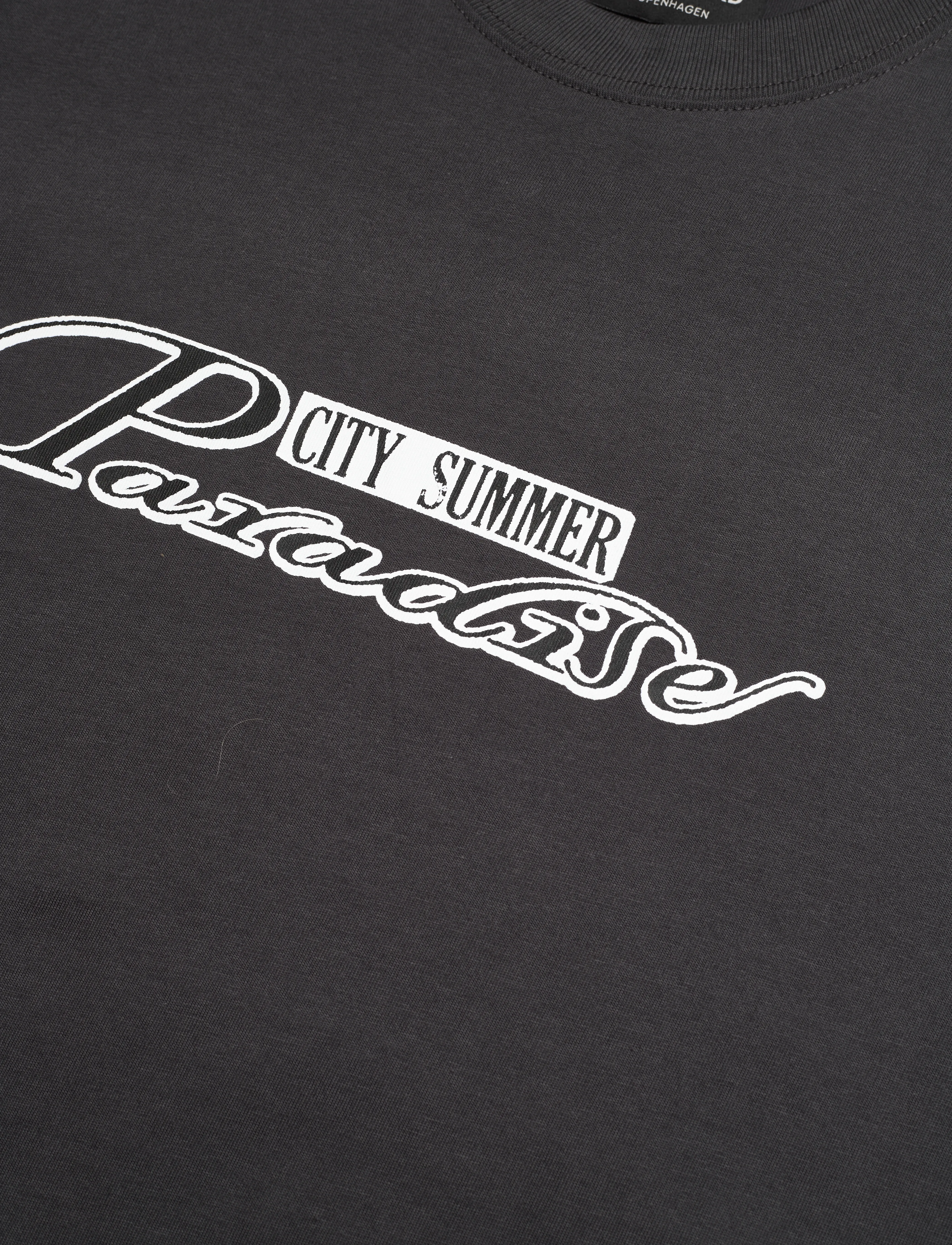 Mads Nørgaard - Cotton Jersey Frode Paradise Tee - kortærmede t-shirts - black oyster - 2