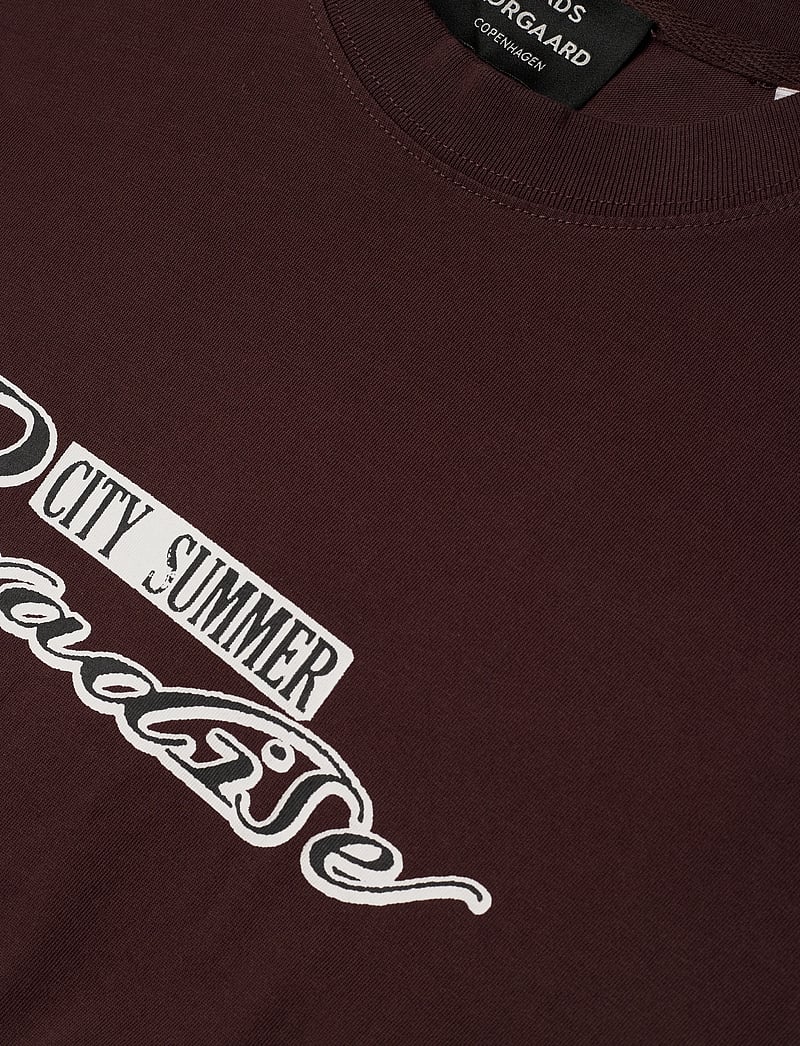 Mads Nørgaard - Cotton Jersey Frode Paradise Tee - kortærmede t-shirts - chicory coffee - 2