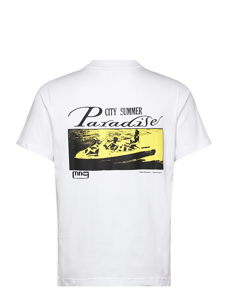 Mads Nørgaard - Cotton Jersey Frode Paradise Tee - kortærmede t-shirts - white - 1