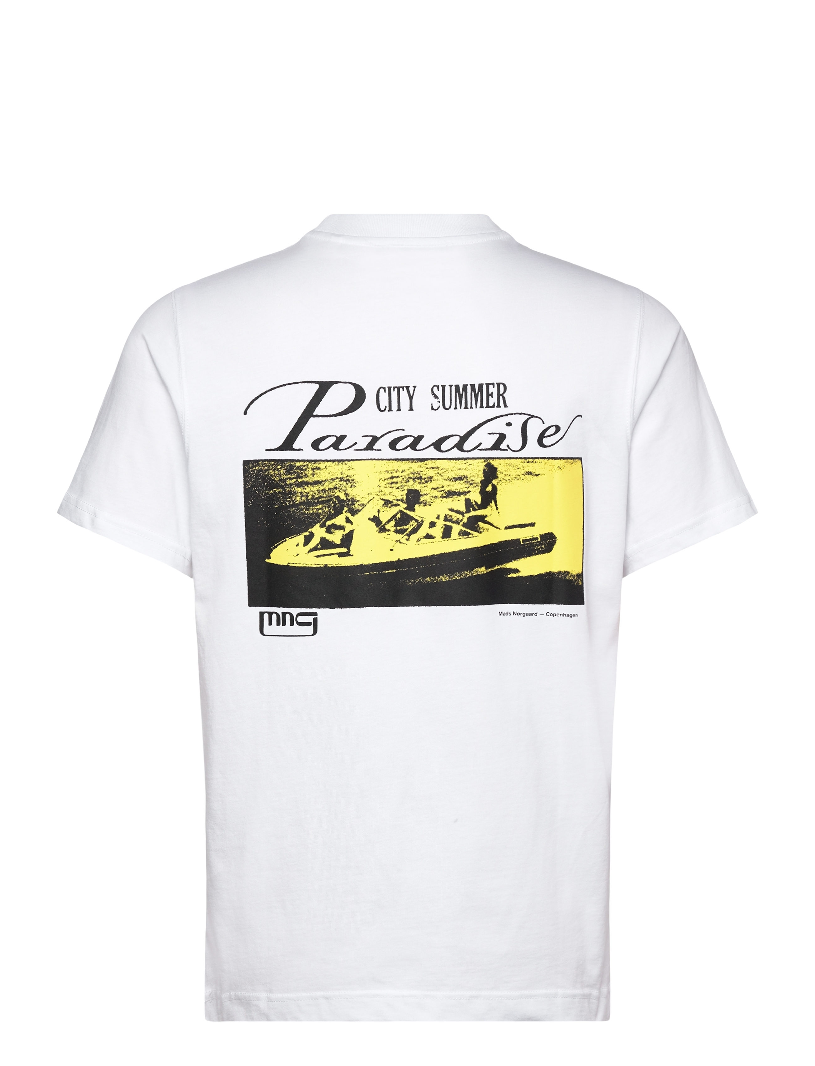 Mads Nørgaard - Cotton Jersey Frode Paradise Tee - kortærmede t-shirts - white - 1