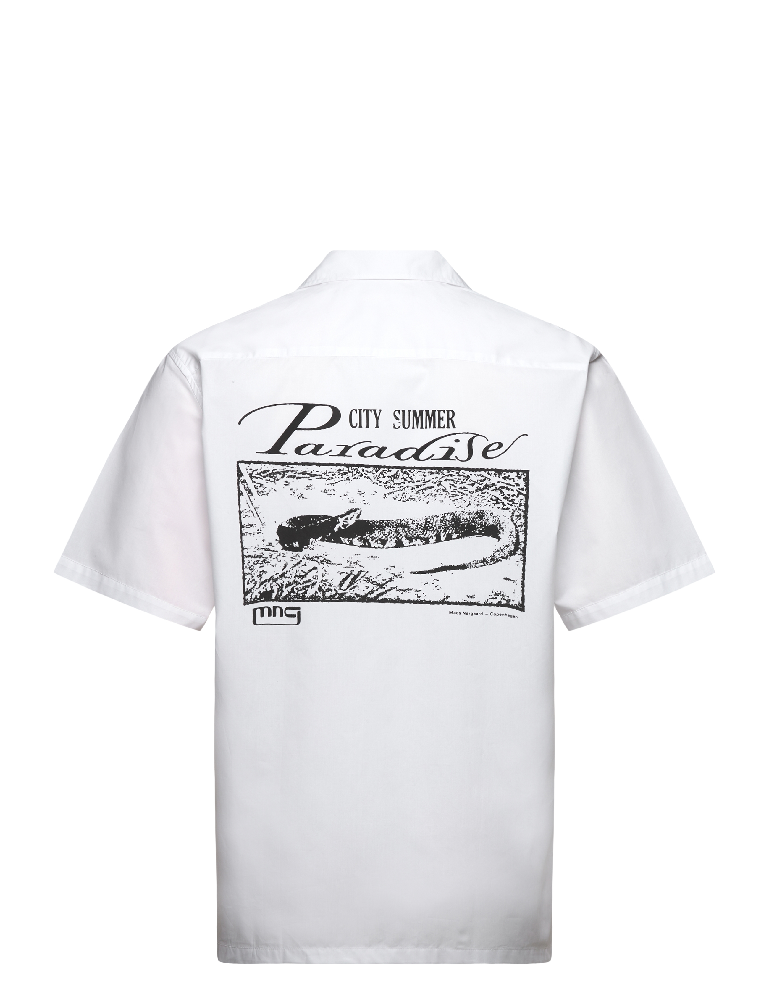 Mads Nørgaard - Organic Cotton Poplin Kenji Paradise Shirt SS - chemises à manches courtes - white - 1