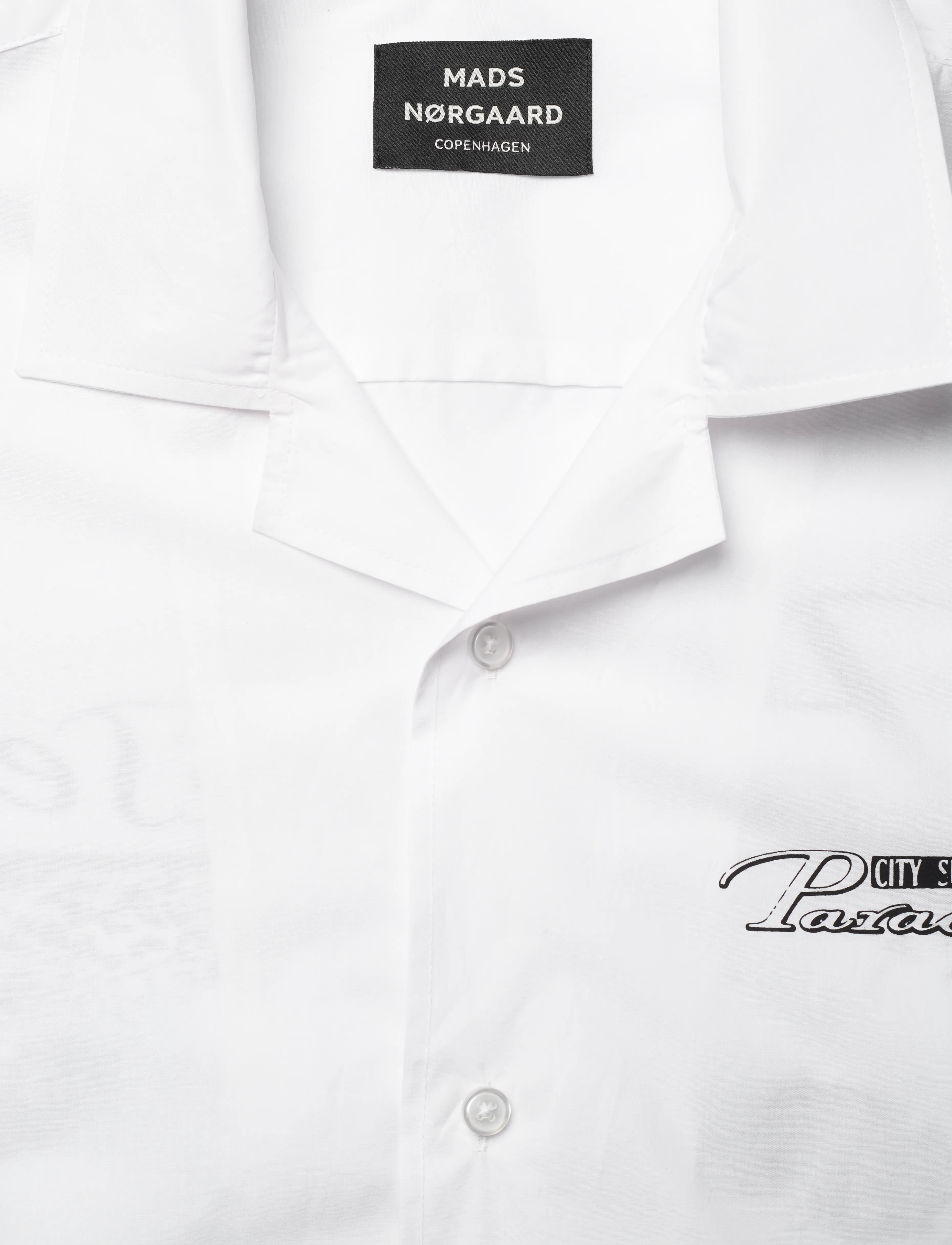 Mads Nørgaard - Organic Cotton Poplin Kenji Paradise Shirt SS - chemises à manches courtes - white - 2