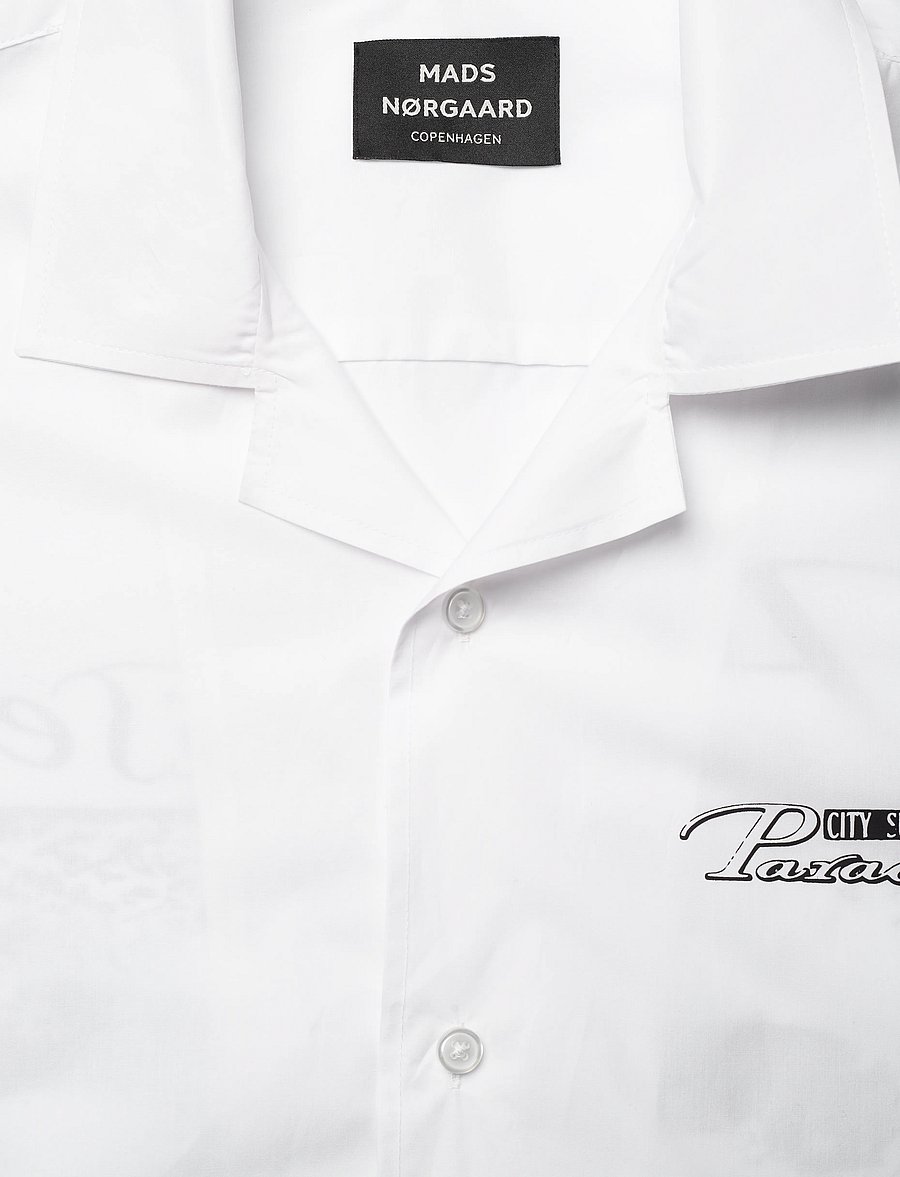 Mads Nørgaard - Organic Cotton Poplin Kenji Paradise Shirt SS - chemises à manches courtes - white - 2