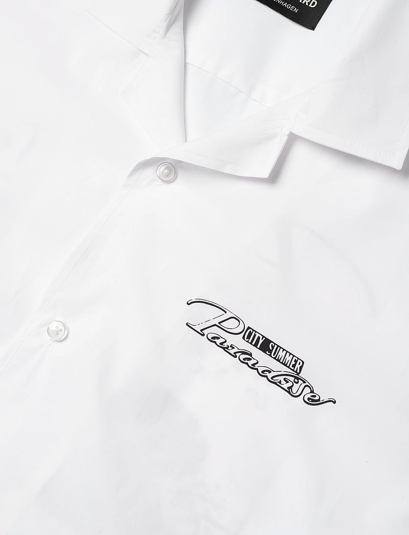 Mads Nørgaard - Organic Cotton Poplin Kenji Paradise Shirt SS - lühikeste varrukatega särgid - white - 3