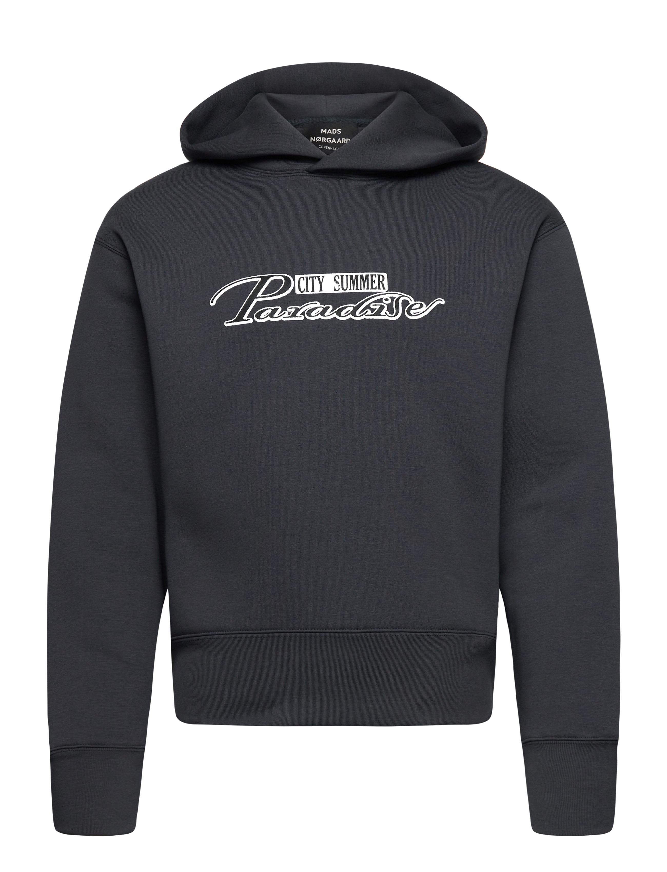 Mads Nørgaard Standard Paradise Hood Sweat - Sweatshirts - BLACK OYSTER / black
