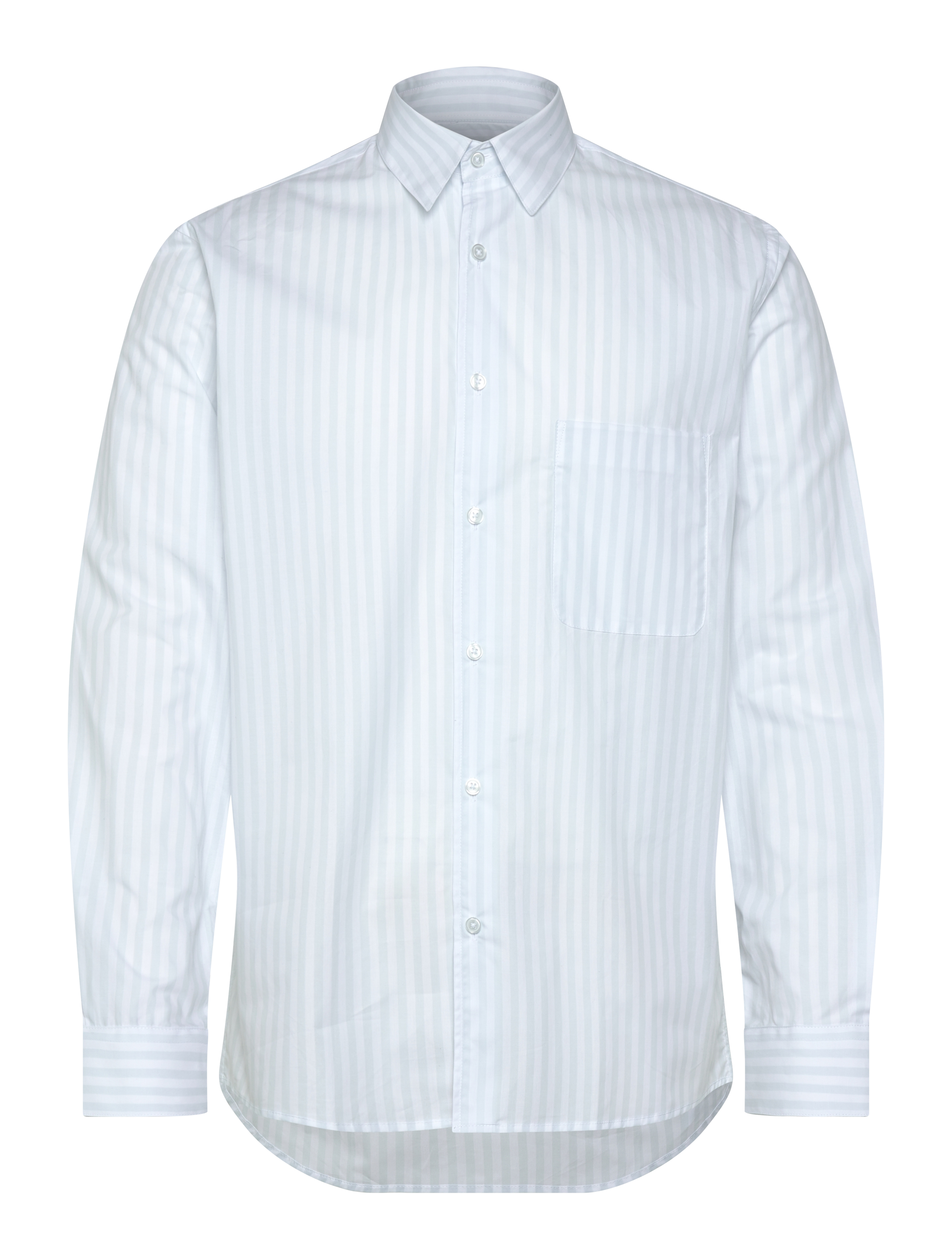 Mads Nørgaard Organic Cotton Poplin Sune Shirt - Tøj - BALLAD BLUE/WHITE / blue