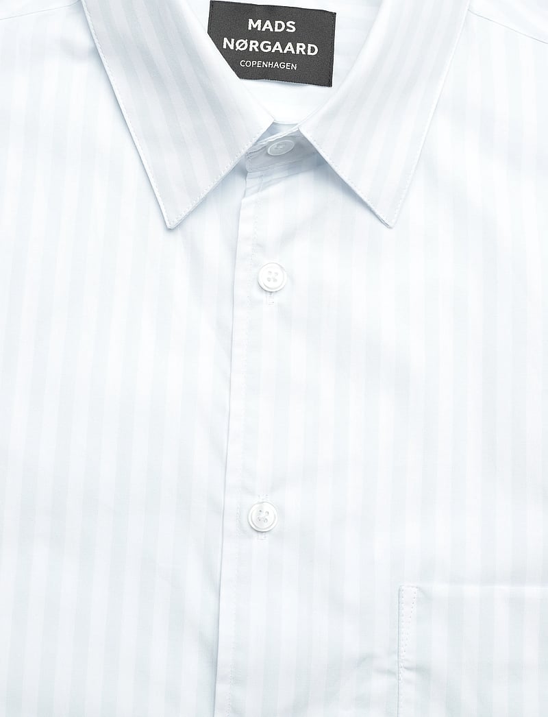 Mads Nørgaard - Organic Cotton Poplin Sune Shirt - randiga skjortor - ballad blue/white - 2
